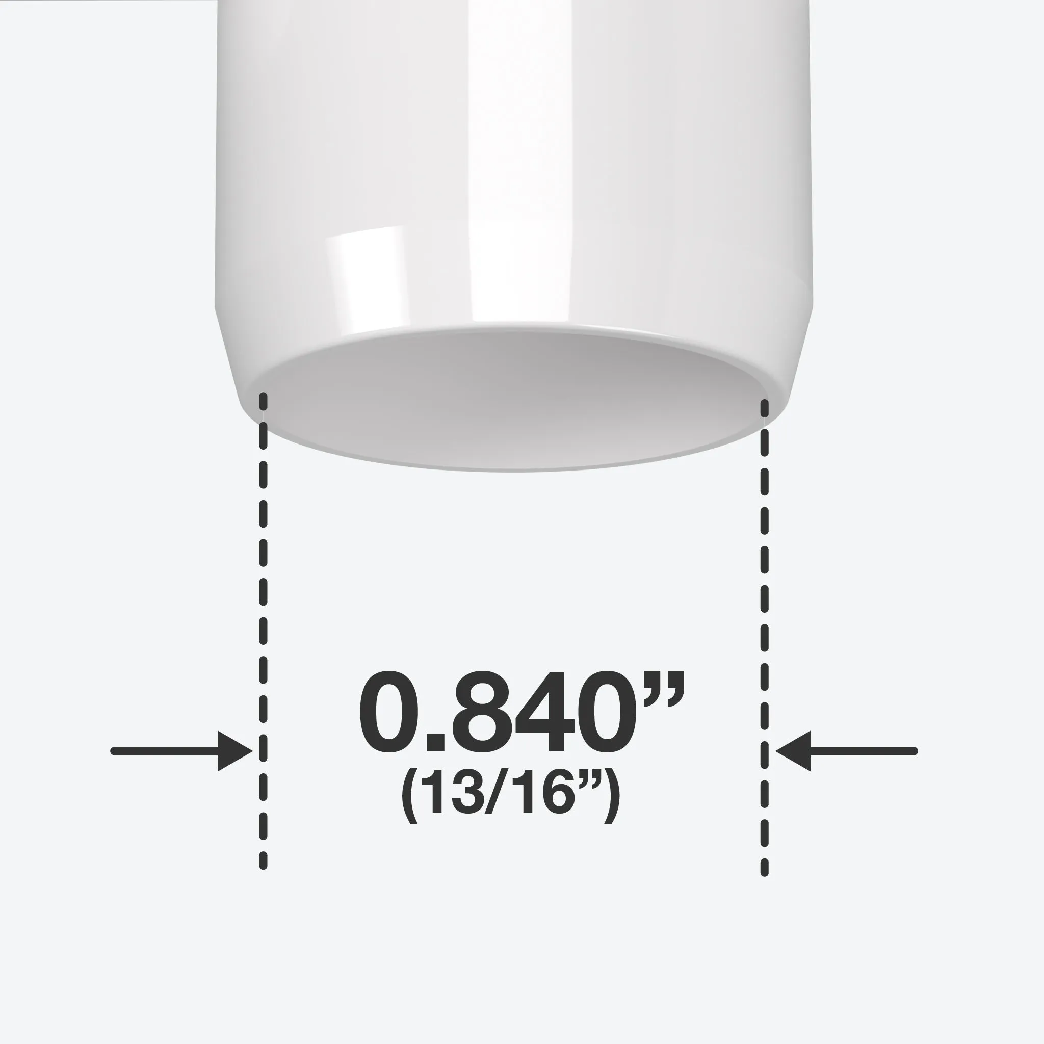 1/2 in. Slip Sling PVC Tee, Furniture Grade - White