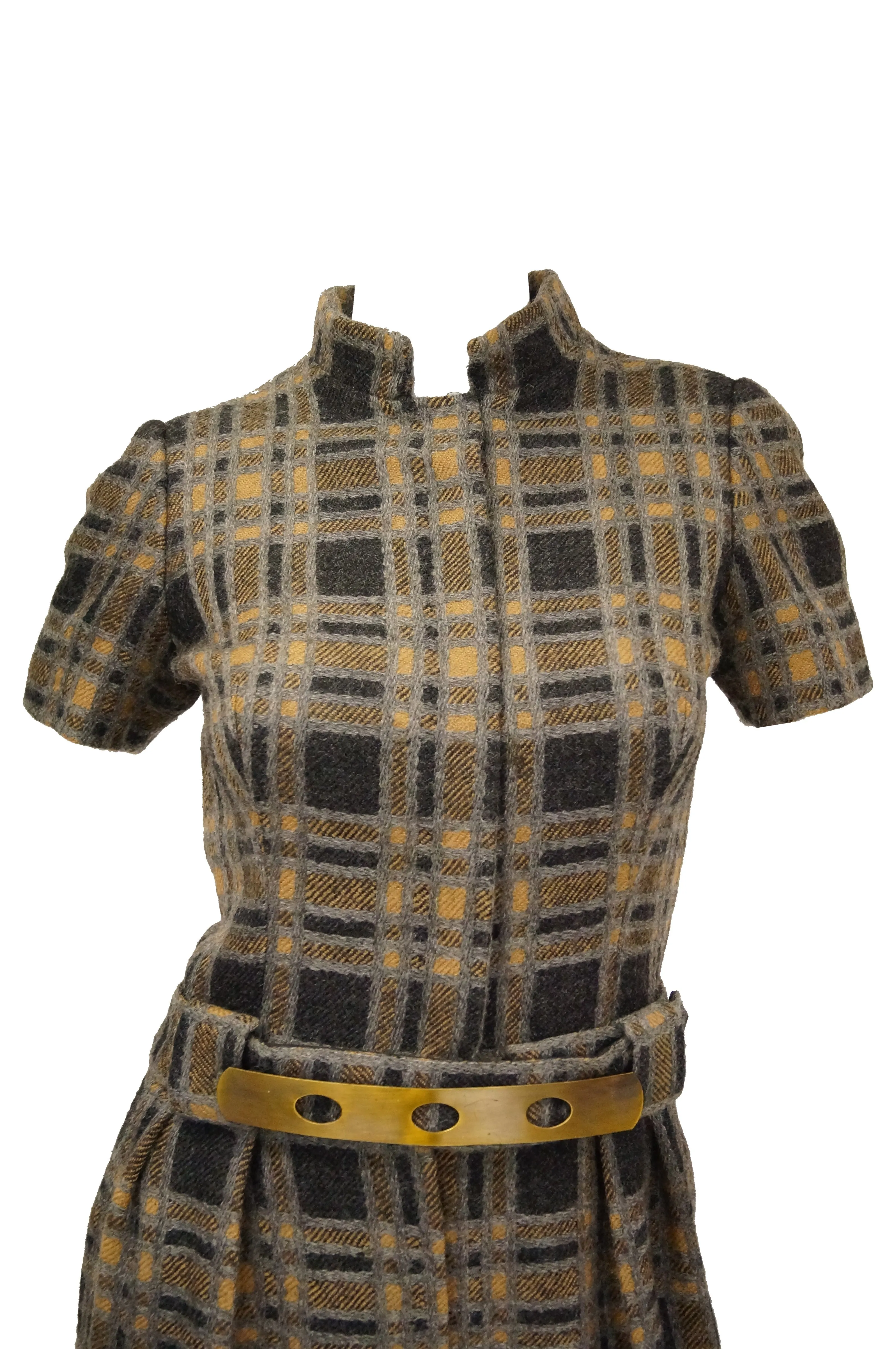 1970s Cardinali Sample Tweed Jumpsuit and Hat 2-4