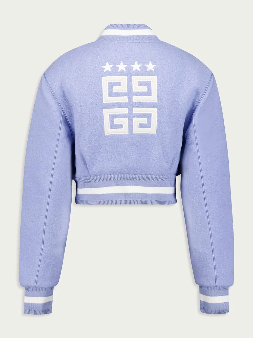 4G Stars Cropped Varsity Jacket