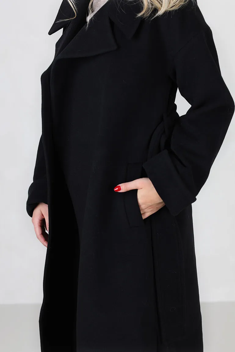 Adele Wool Coat Black