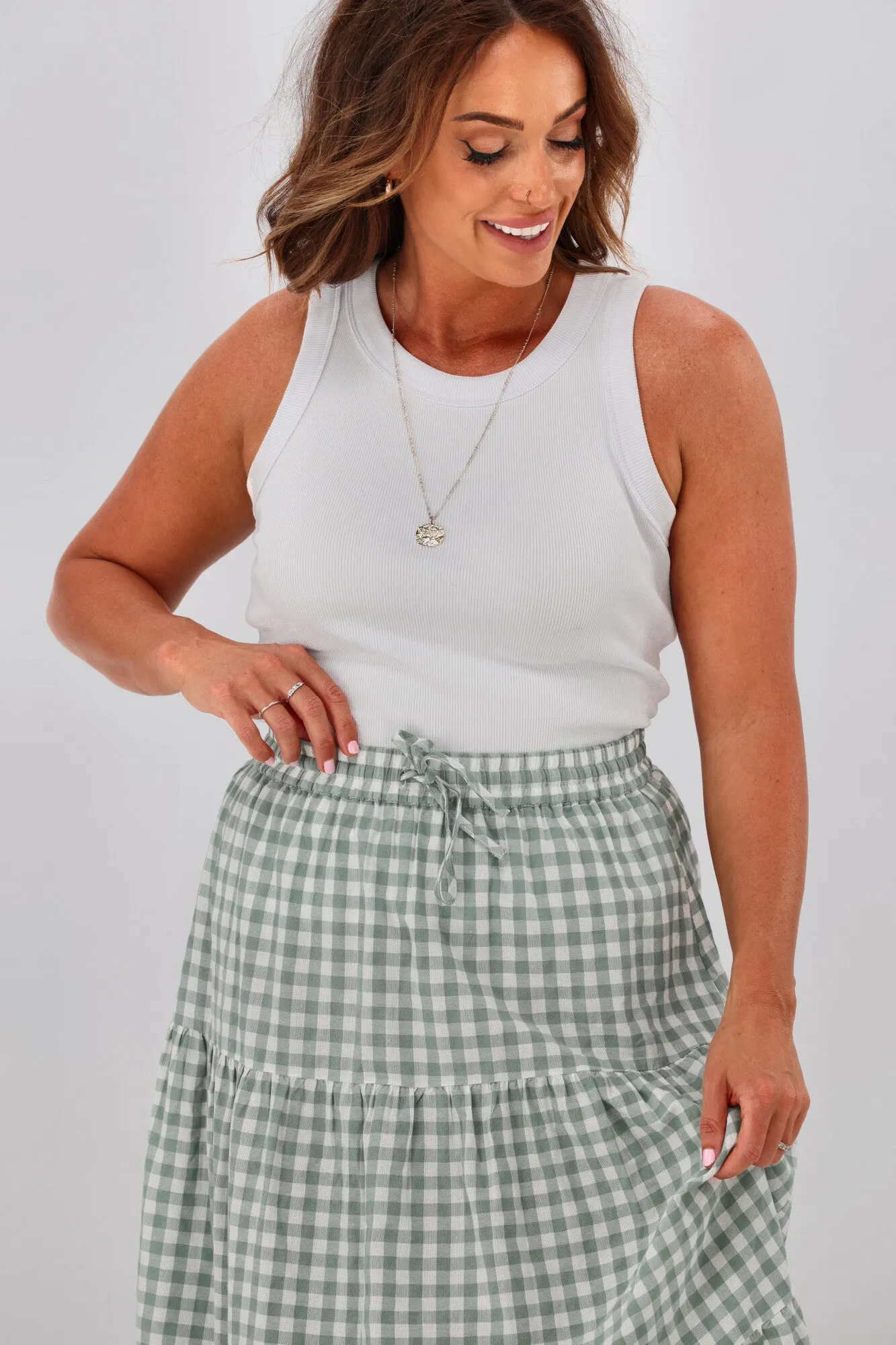 All About Eve Frankie Maxi Skirt Sage