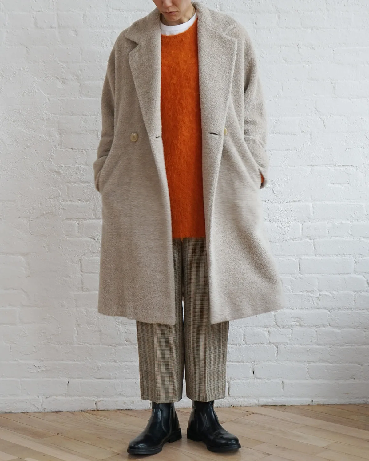 Alpaca Blended Wool Coat