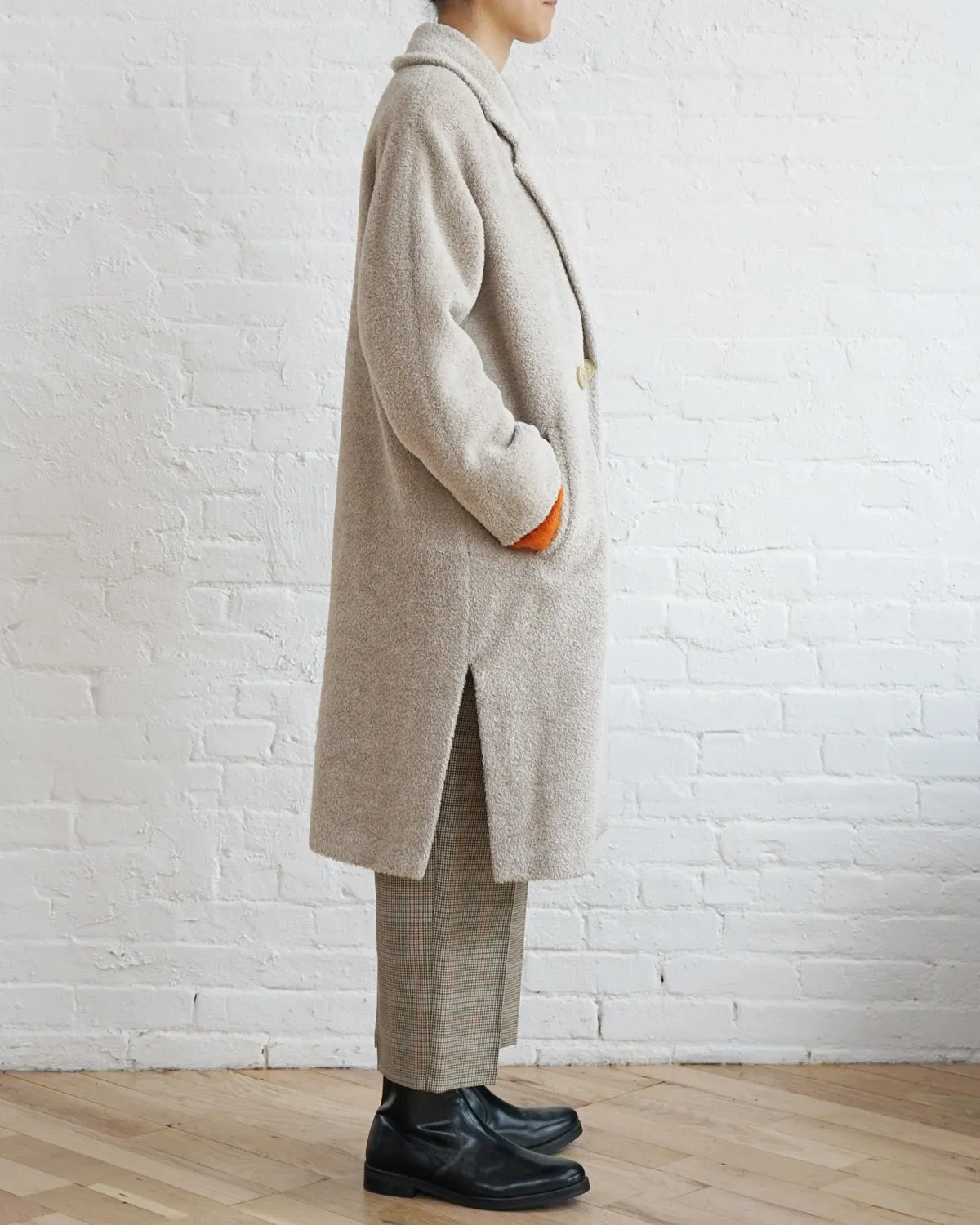 Alpaca Blended Wool Coat