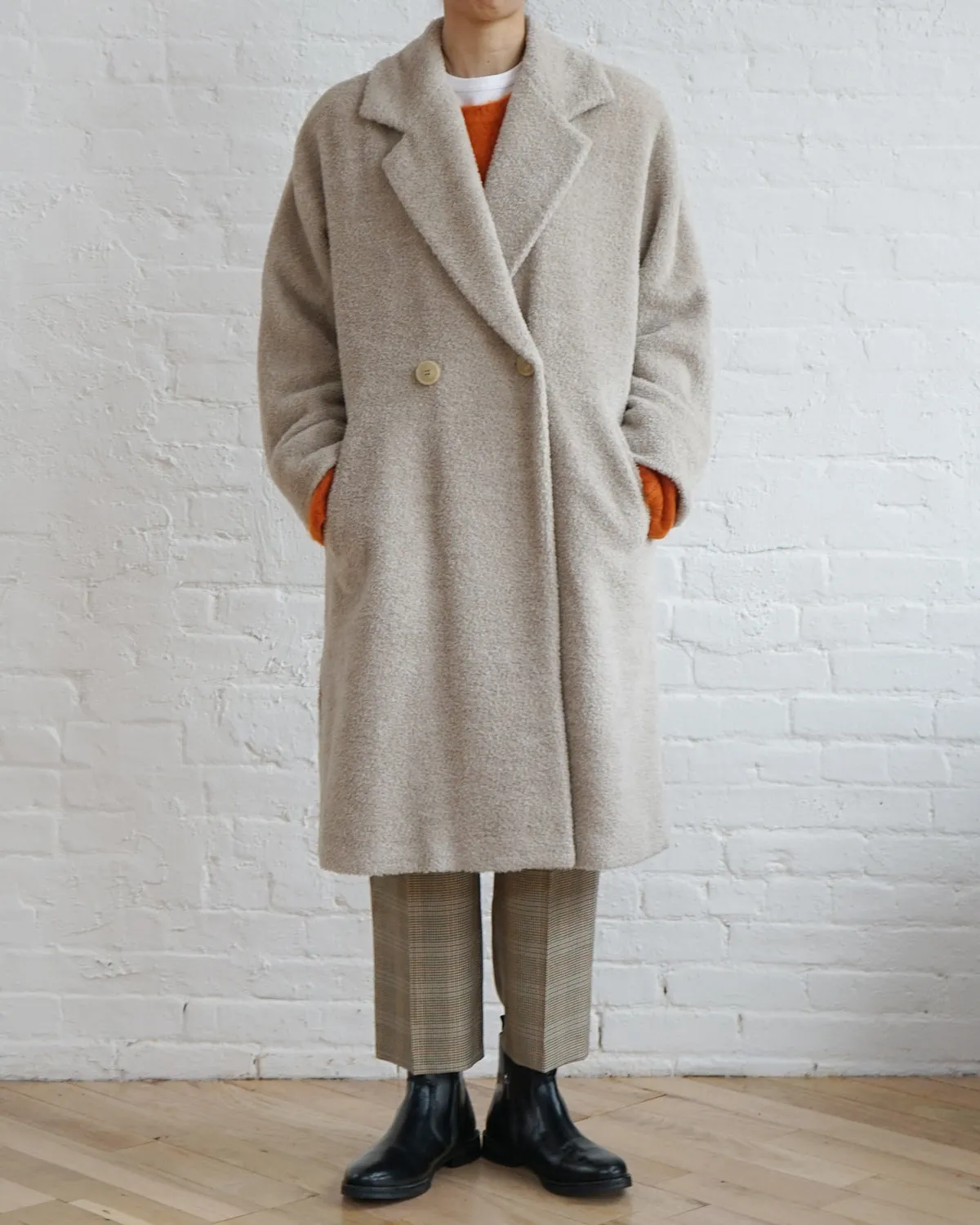 Alpaca Blended Wool Coat