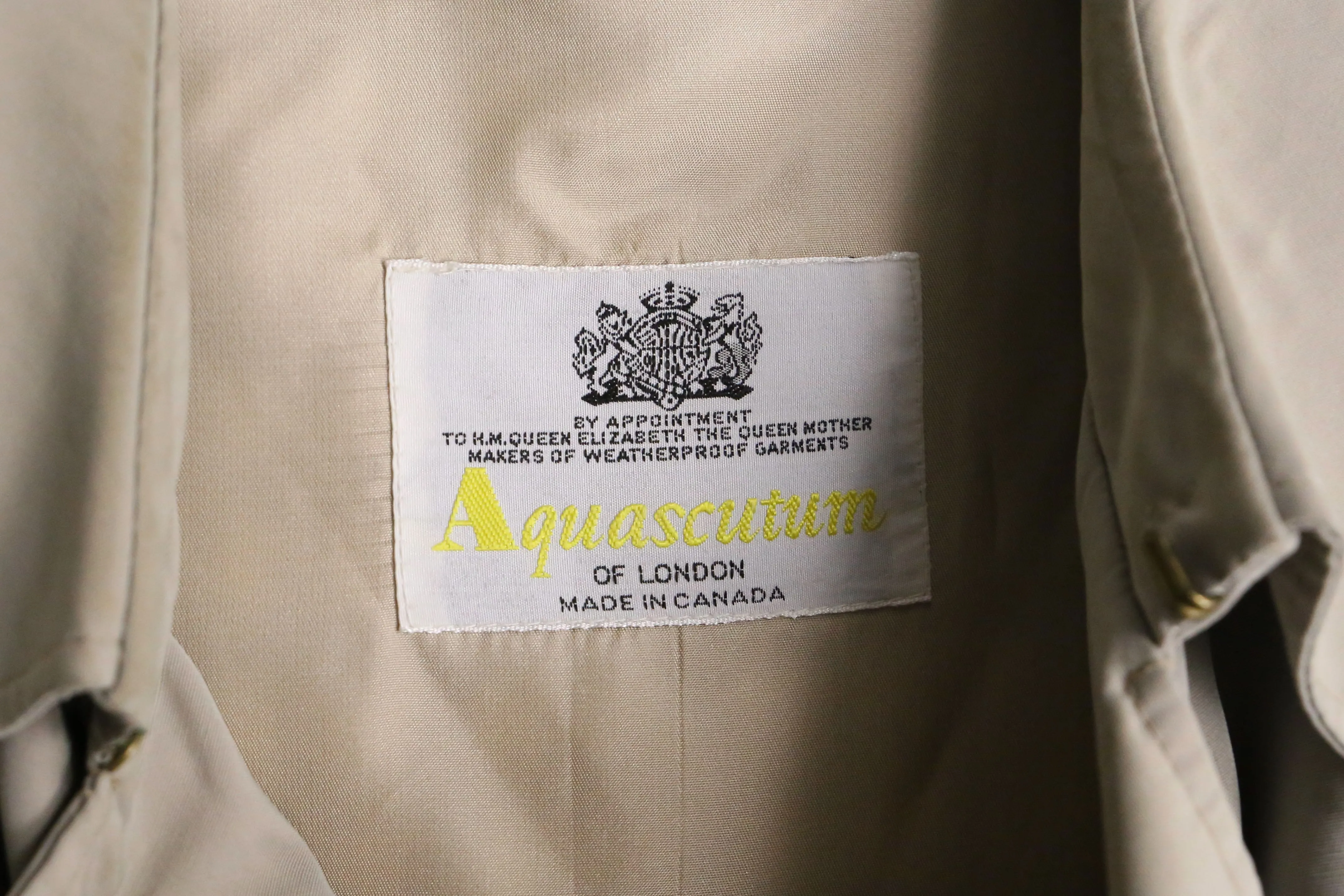 “Aquascutum” iridescent beige trench coat