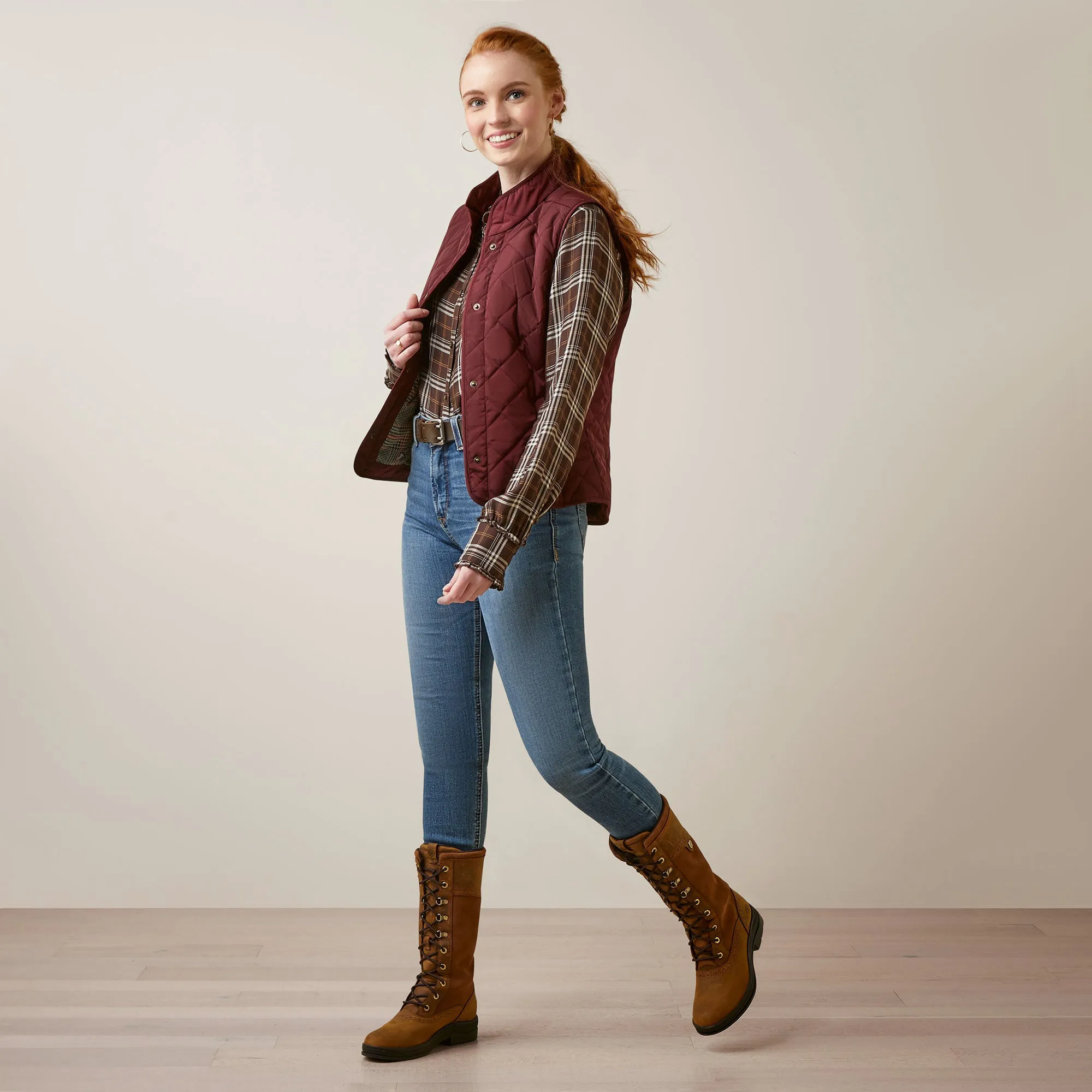 Ariat Ladies Woodside Vest - Tawny Port