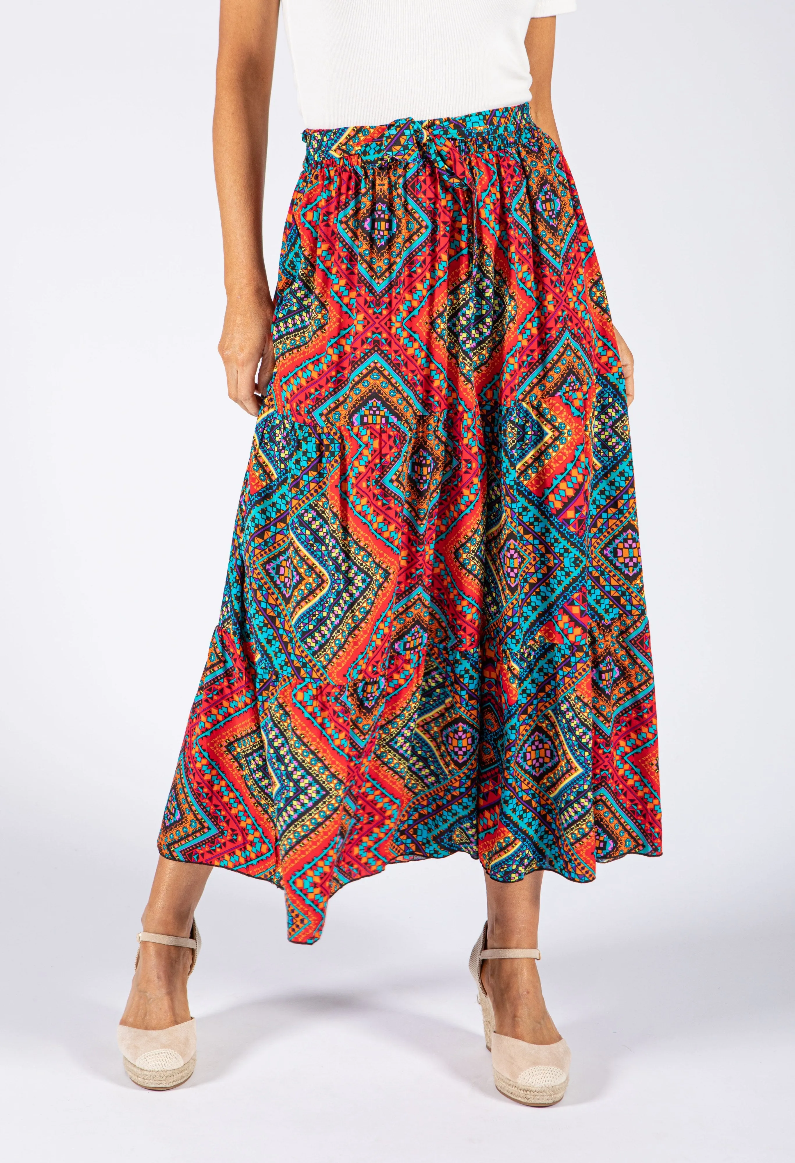 Aztec Print Skirt