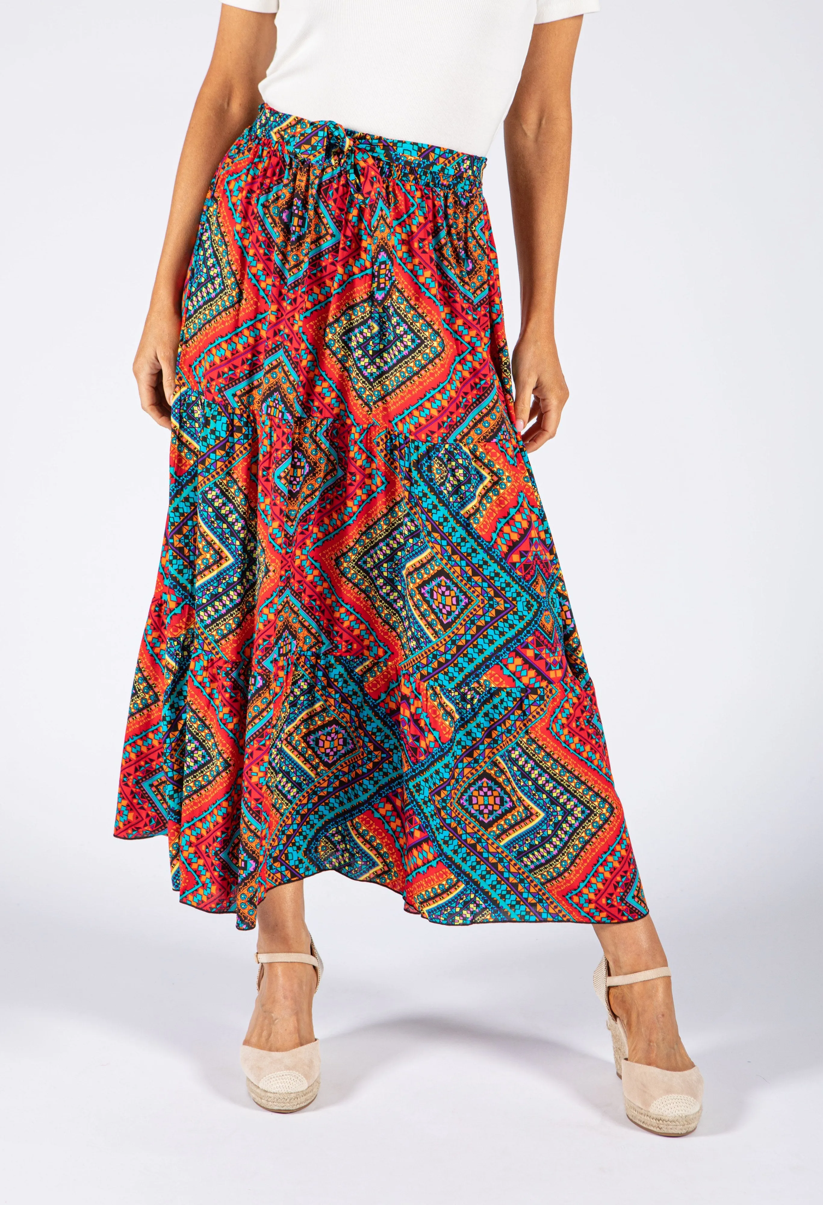 Aztec Print Skirt