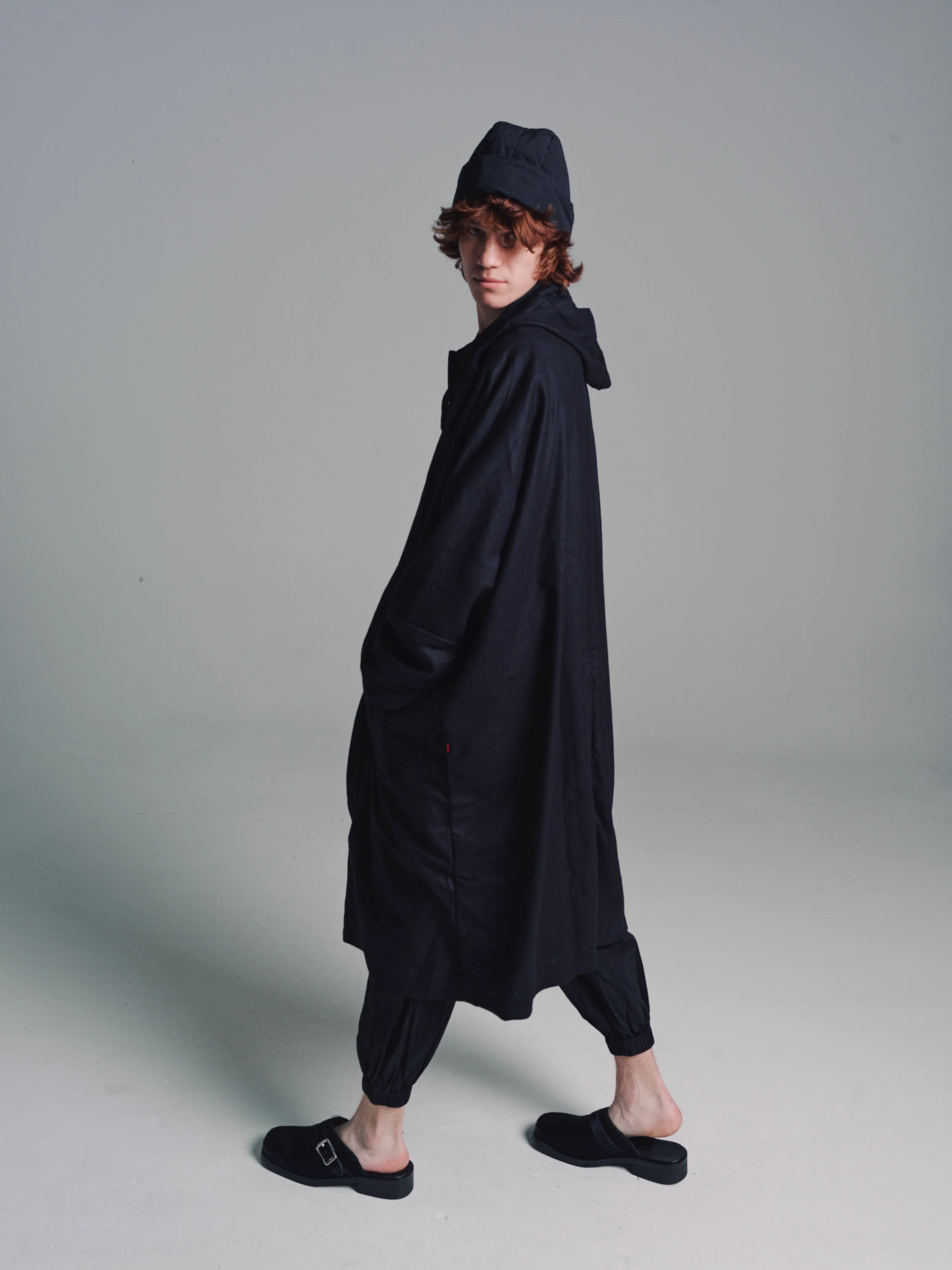 Black Microwool 3 Pieces Coat