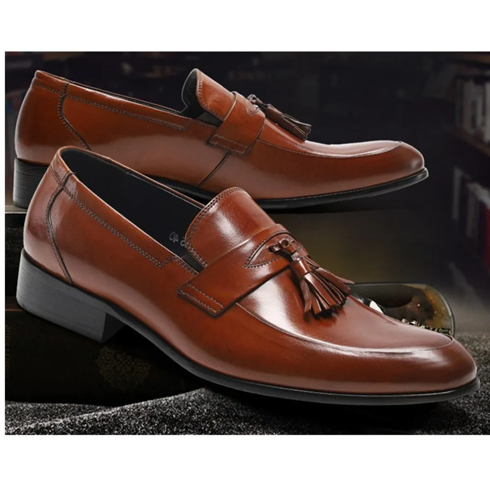 Burnished Slip On Casual Tassel Loafer