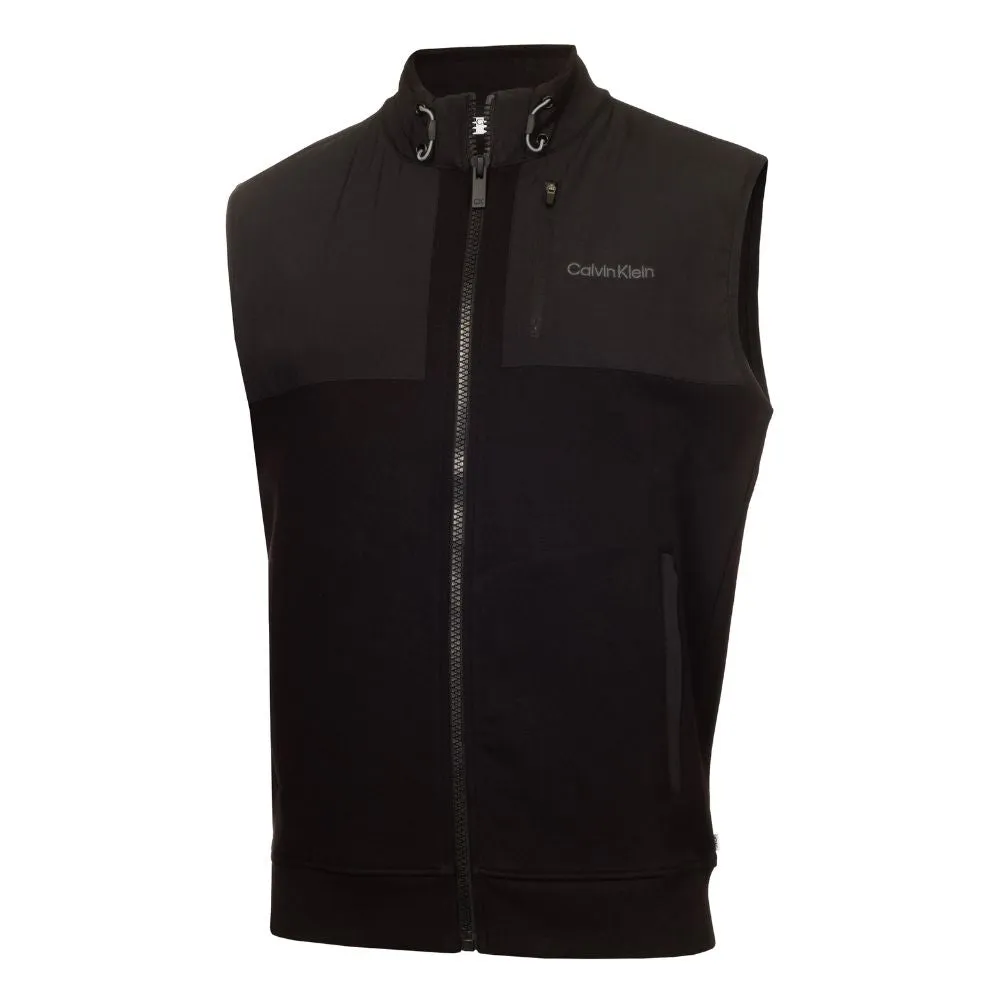 Calvin Klein Hyper Tech Full Zip Golf Gilet 2024 CKMA24921 - Black