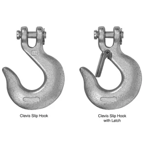 Campbell T9401524 Clevis Slip Hook, 5/16 in, 3900 lb Working Load, 43 Grade, Steel, Zinc