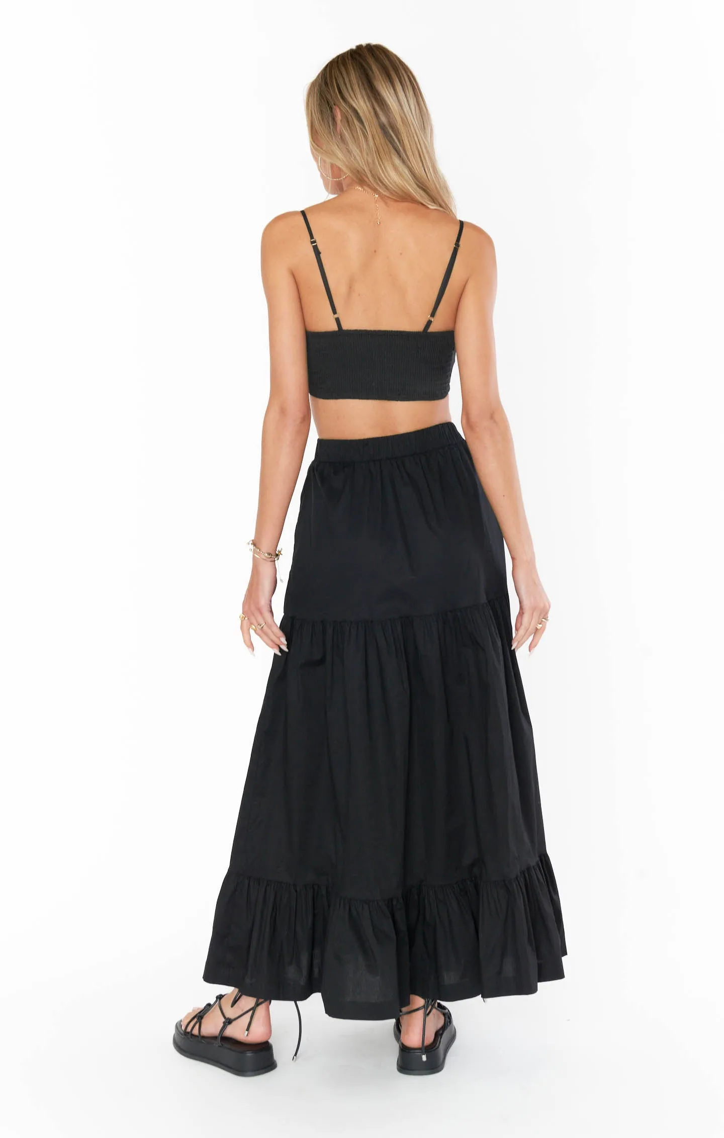 Cartagena Skirt ~ Black Poplin