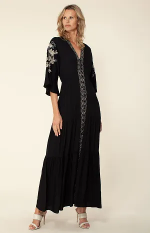 Cecilia Embroidered Maxi Dress