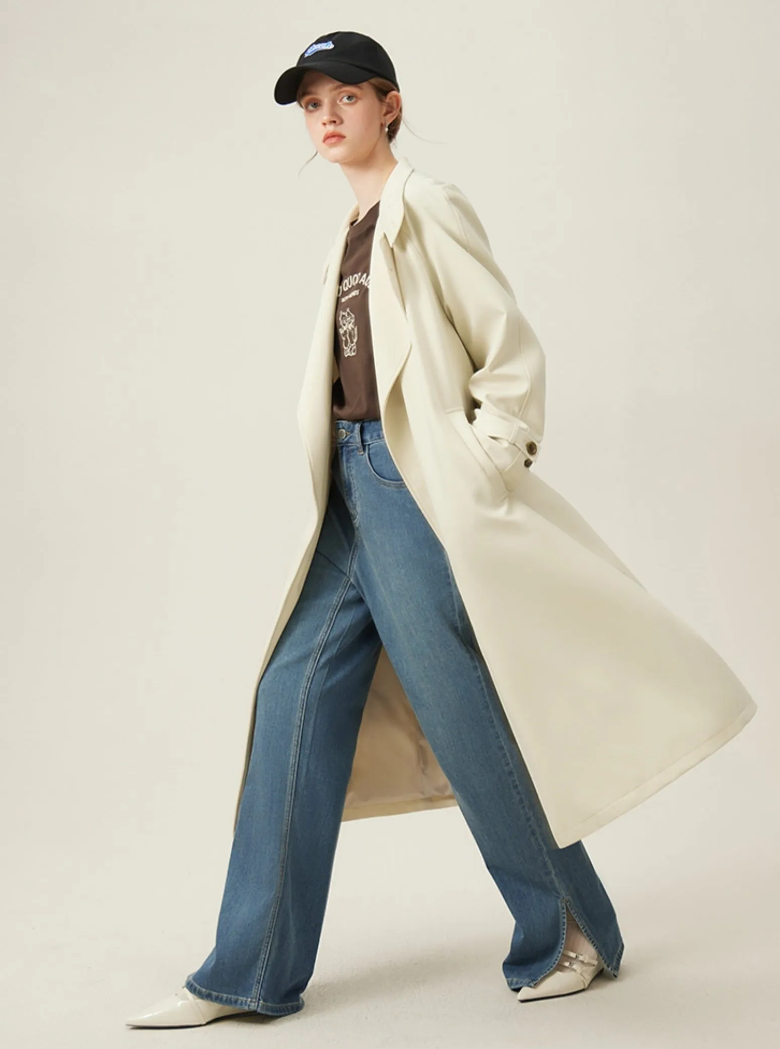 Classic Cream Trench Coat