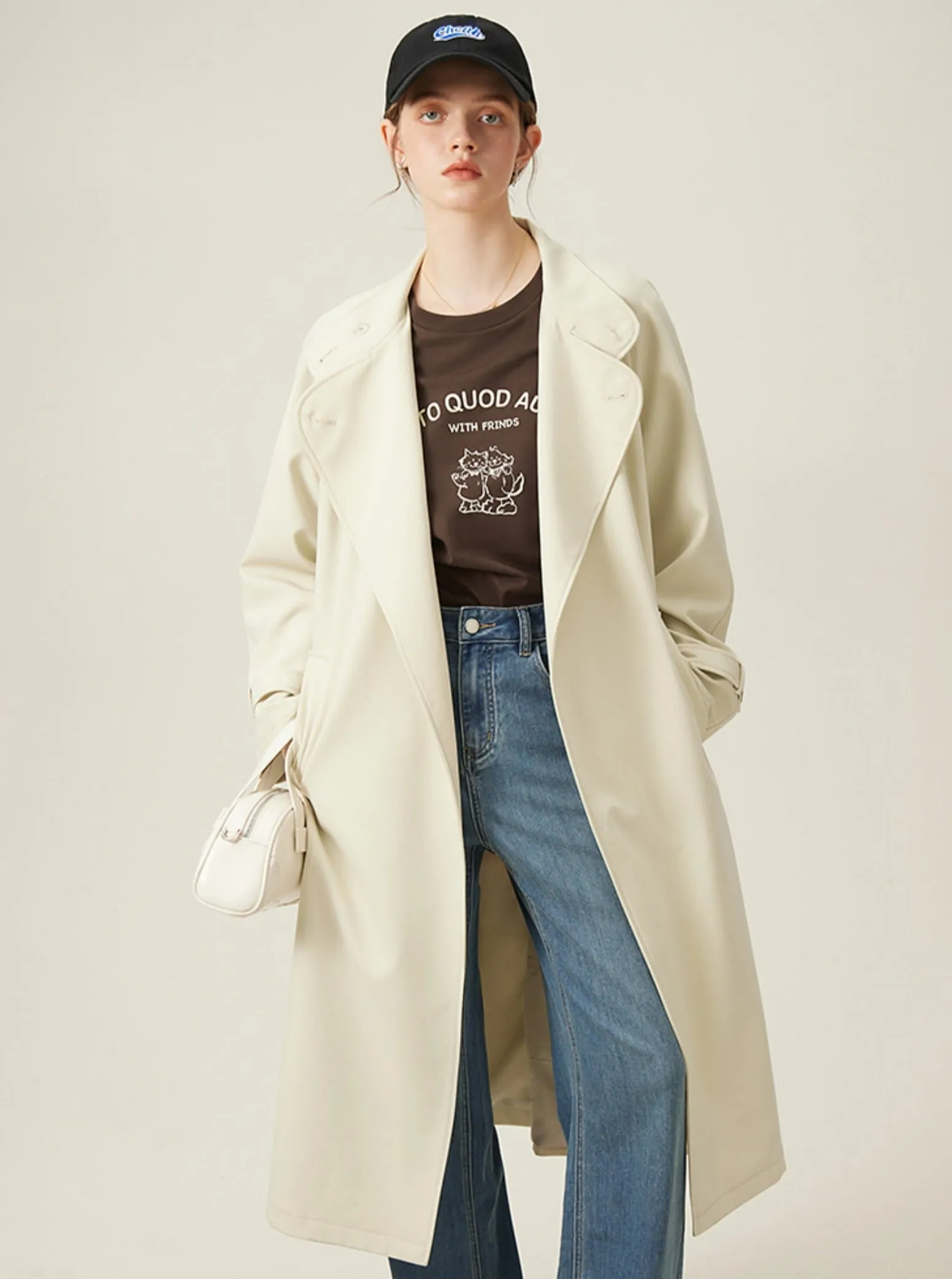 Classic Cream Trench Coat