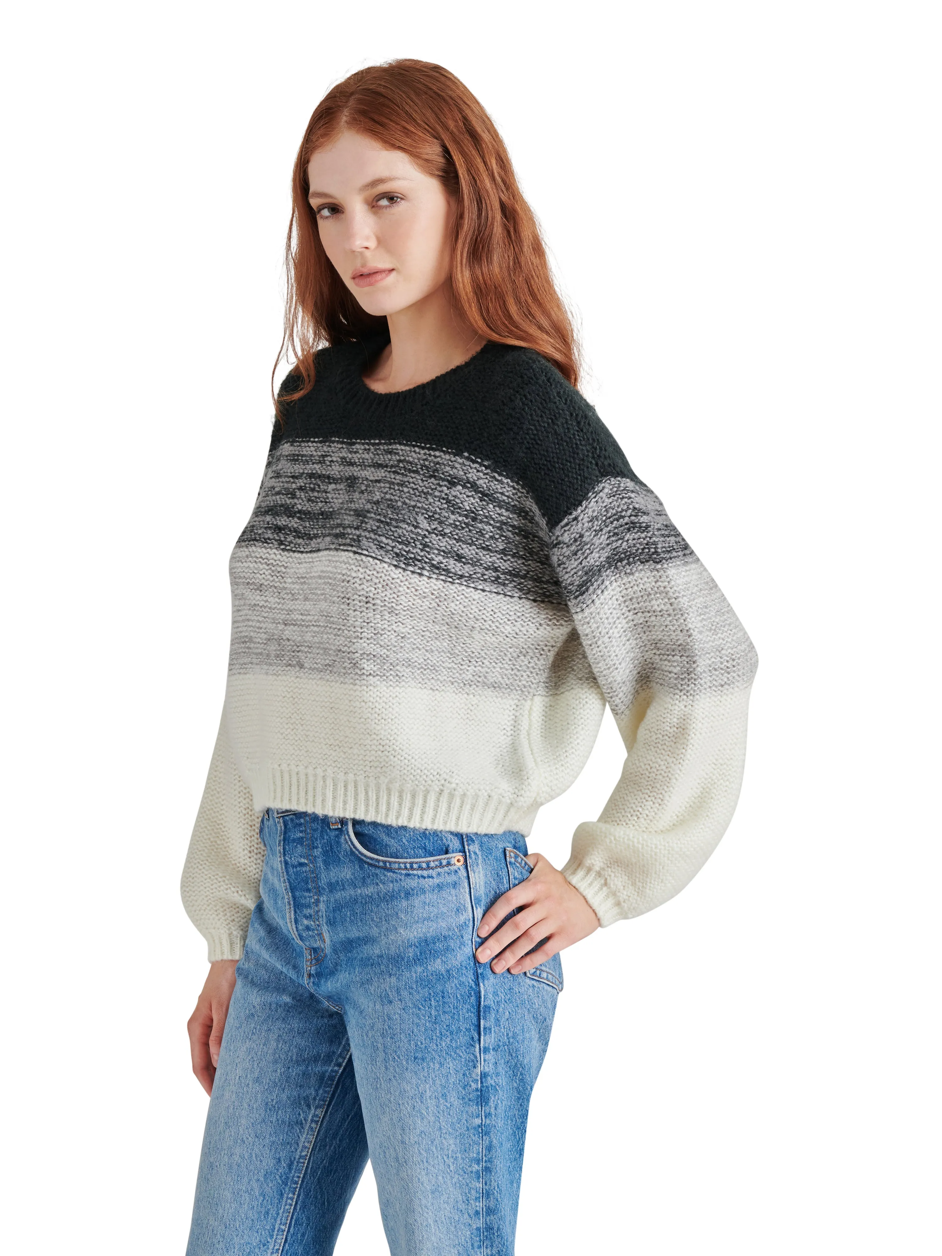 Colette Ombre Stripe Sweater, Multi | Steve Madden