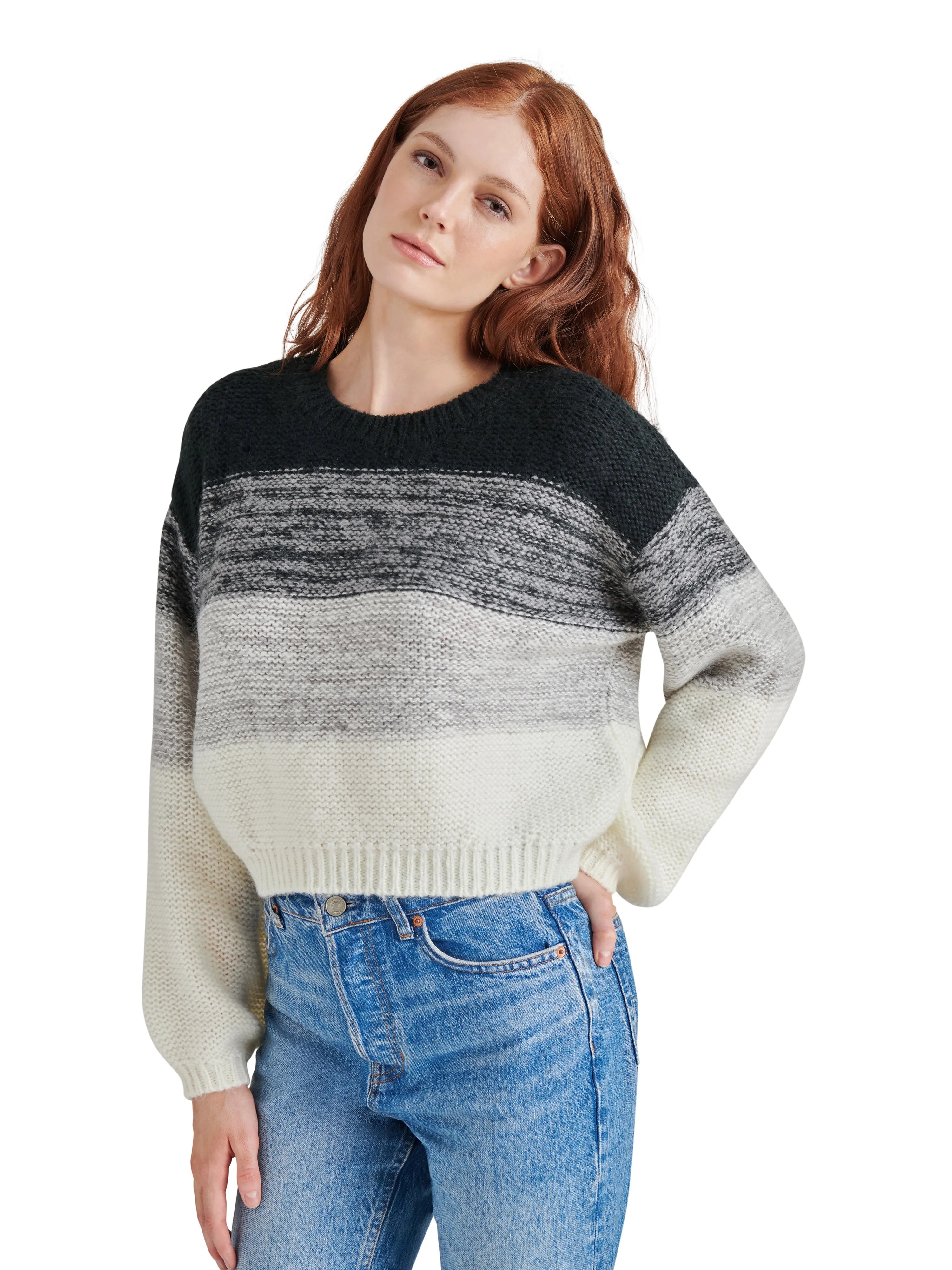 Colette Ombre Stripe Sweater, Multi | Steve Madden