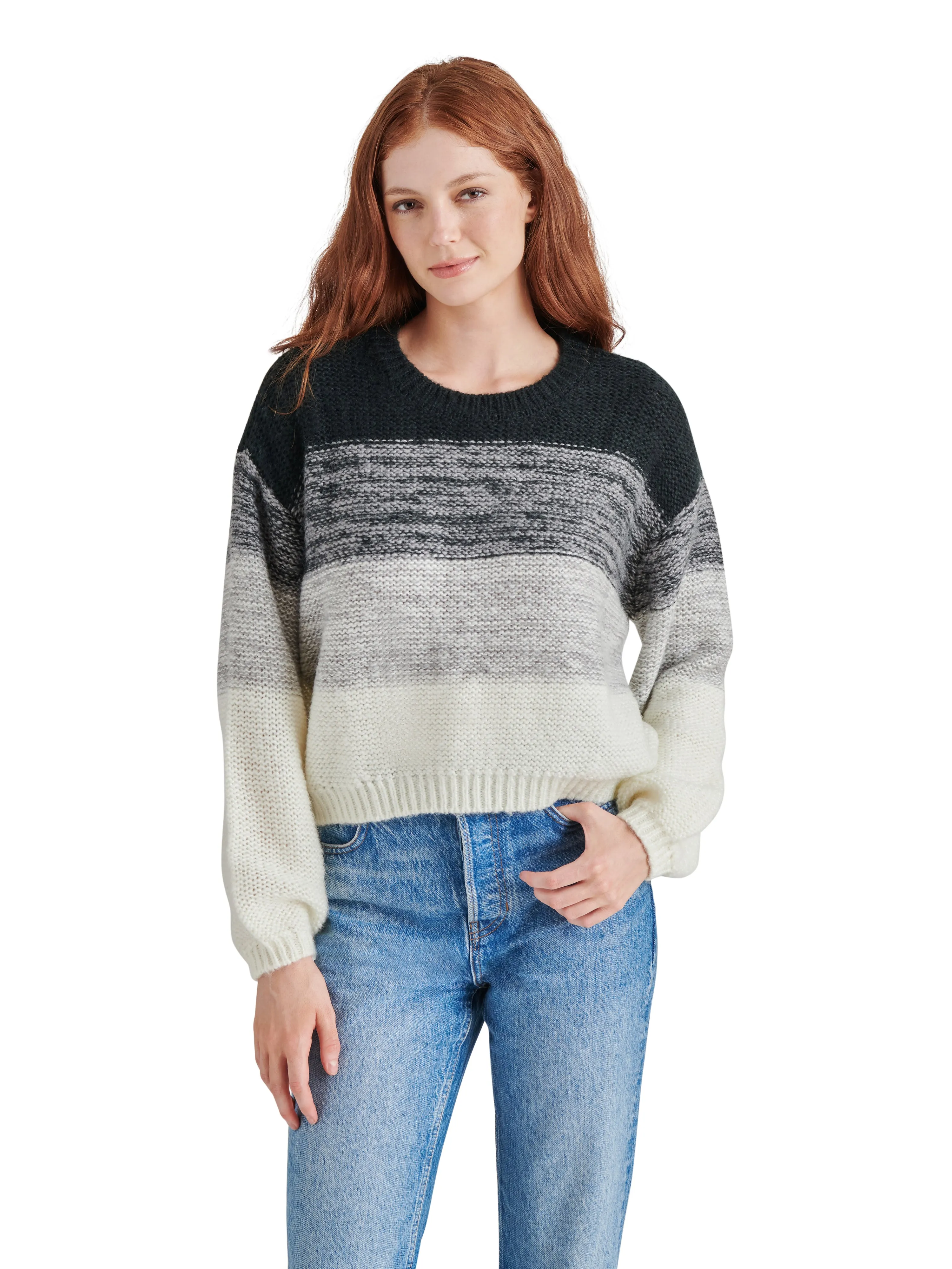 Colette Ombre Stripe Sweater, Multi | Steve Madden