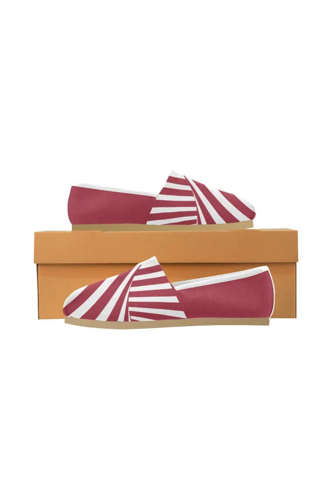 Coral Orange Illusion Casual Shoes for Women