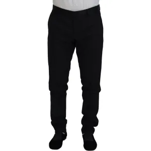 Dolce & Gabbana Elegant Black Dress Pants from Virgin Wool Blend