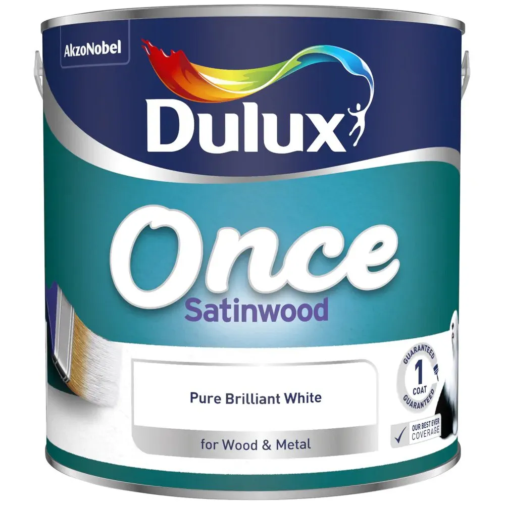 Dulux Once Satinwood - Pure Brilliant White