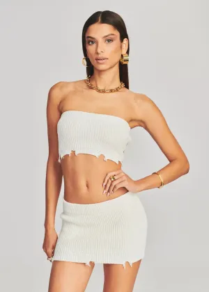 Ember Crop Top - White