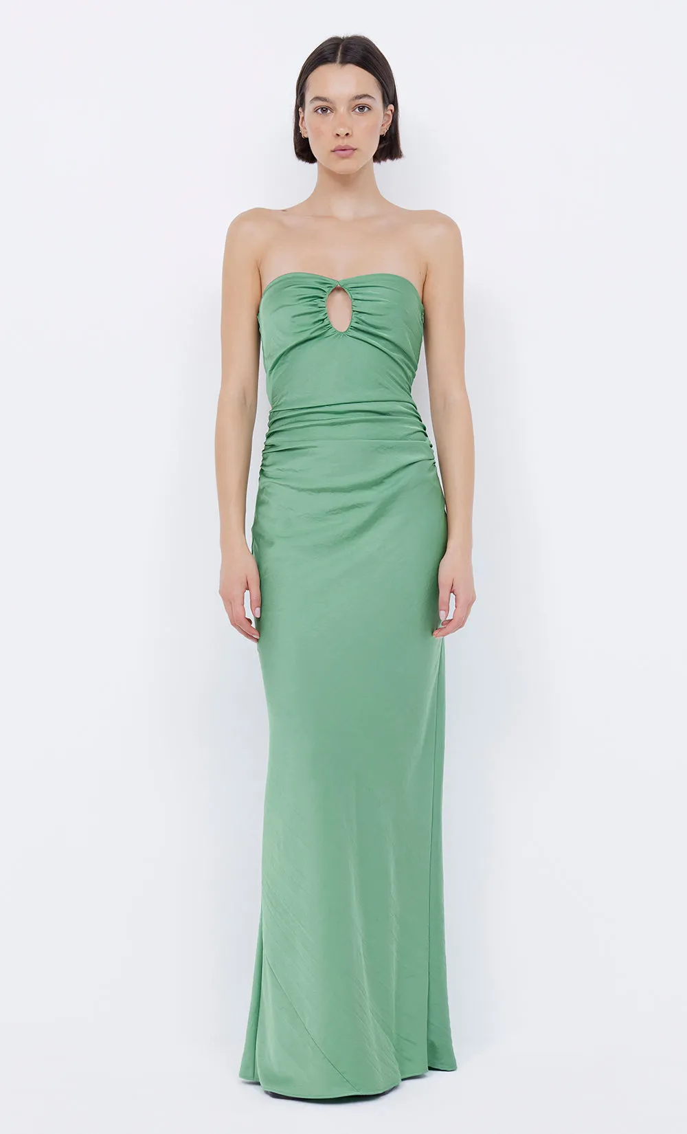 EMILIA STRAPLESS DRESS - GREEN APPLE