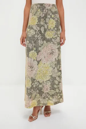 Evening Roses Maxi Sequins Skirt