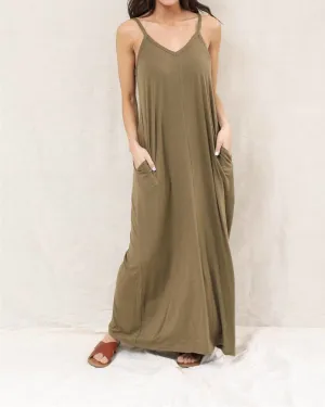 Everyday Maxi Dress In Dusty Olive | Dusty Olive