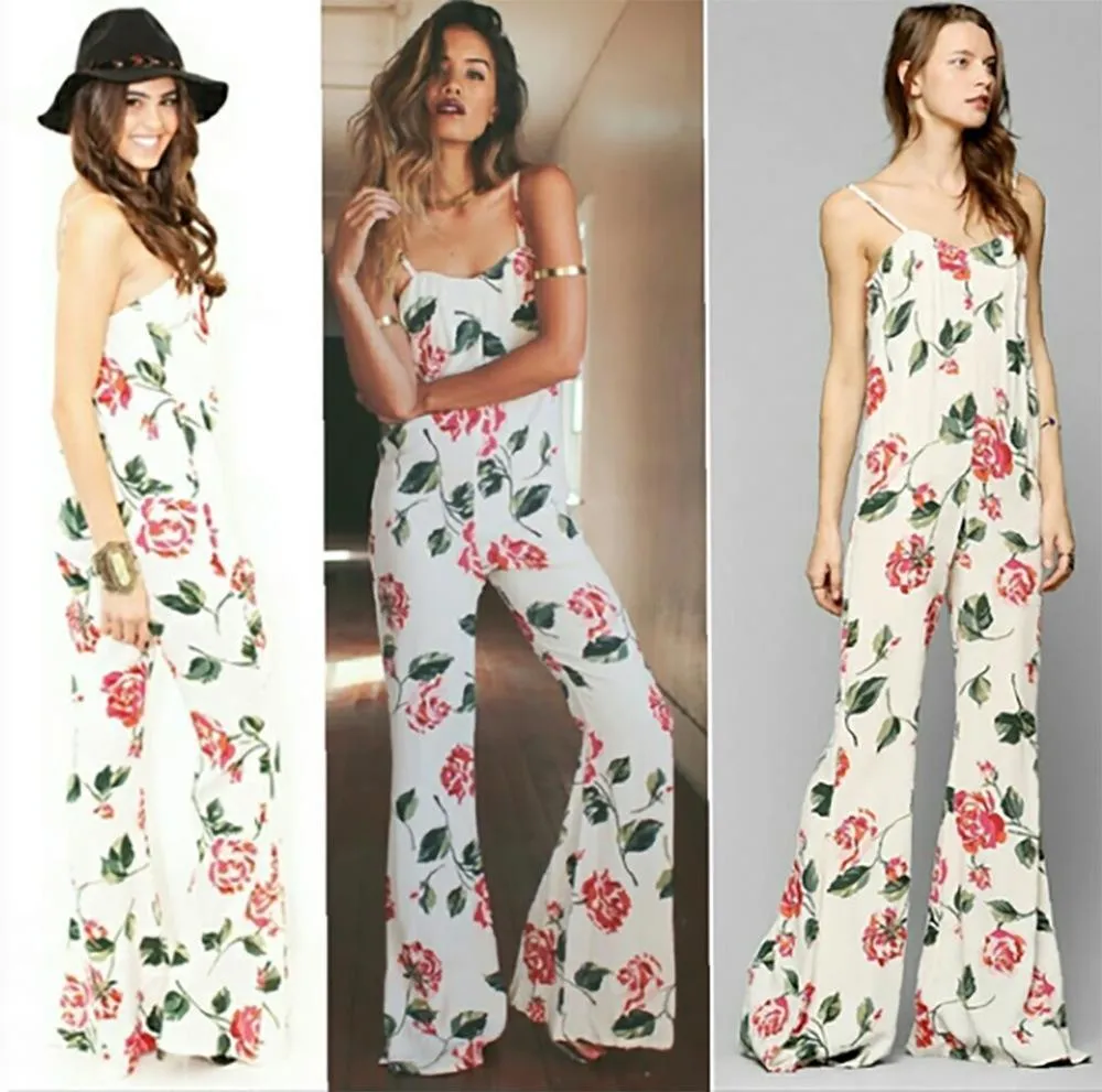 FLORAL JUMPSUIT WITH SPAGHETTI STRAPS