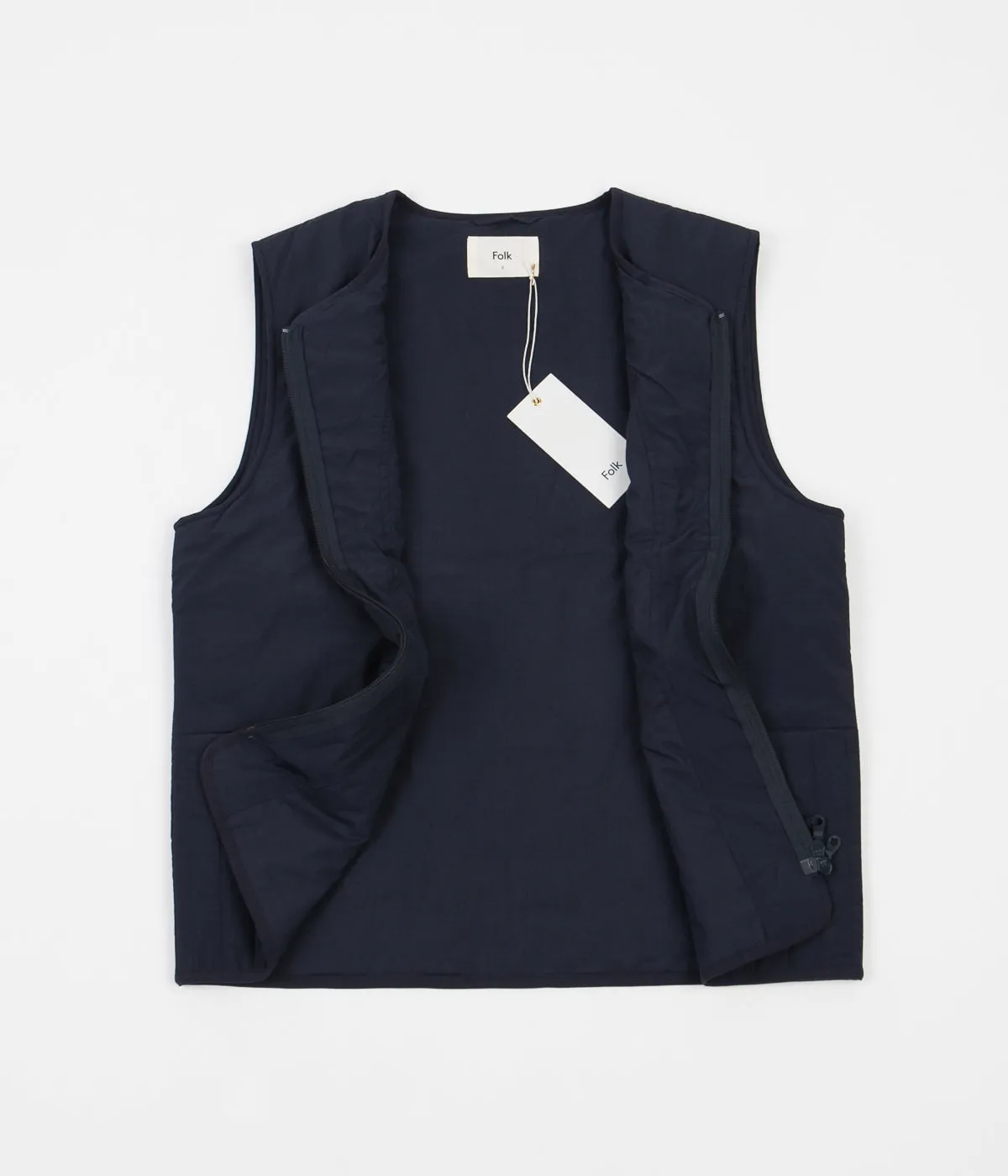 Folk Wadded Junction Gilet - Navy