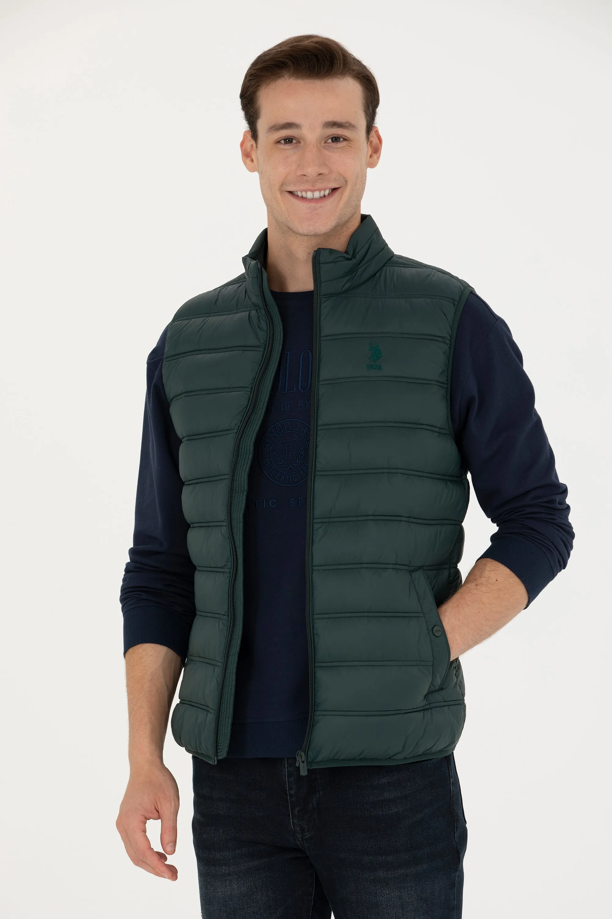 GILET DOUDOUNE YONY VERT FONCE-1631483VR079