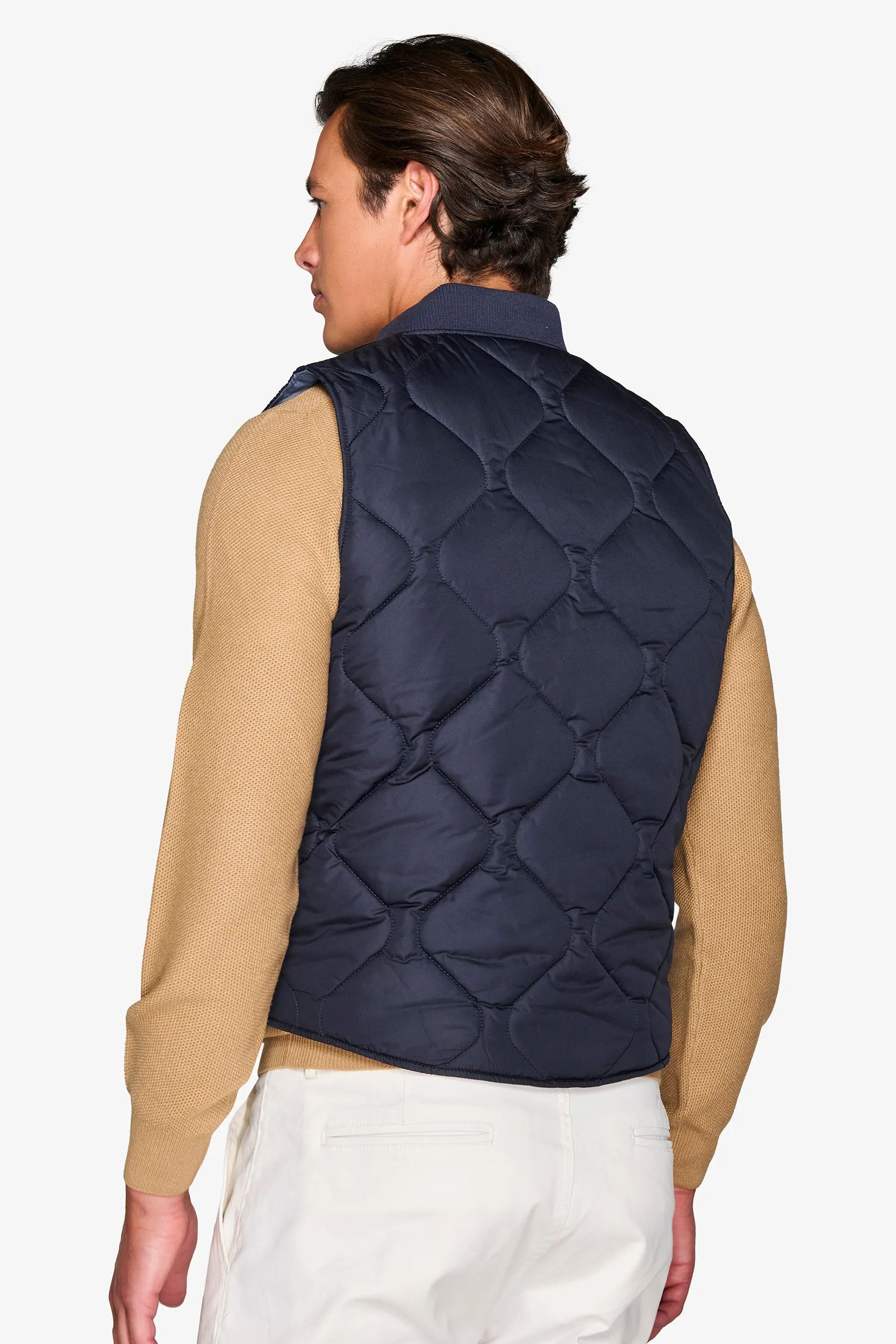 Gilet trapuntato blu