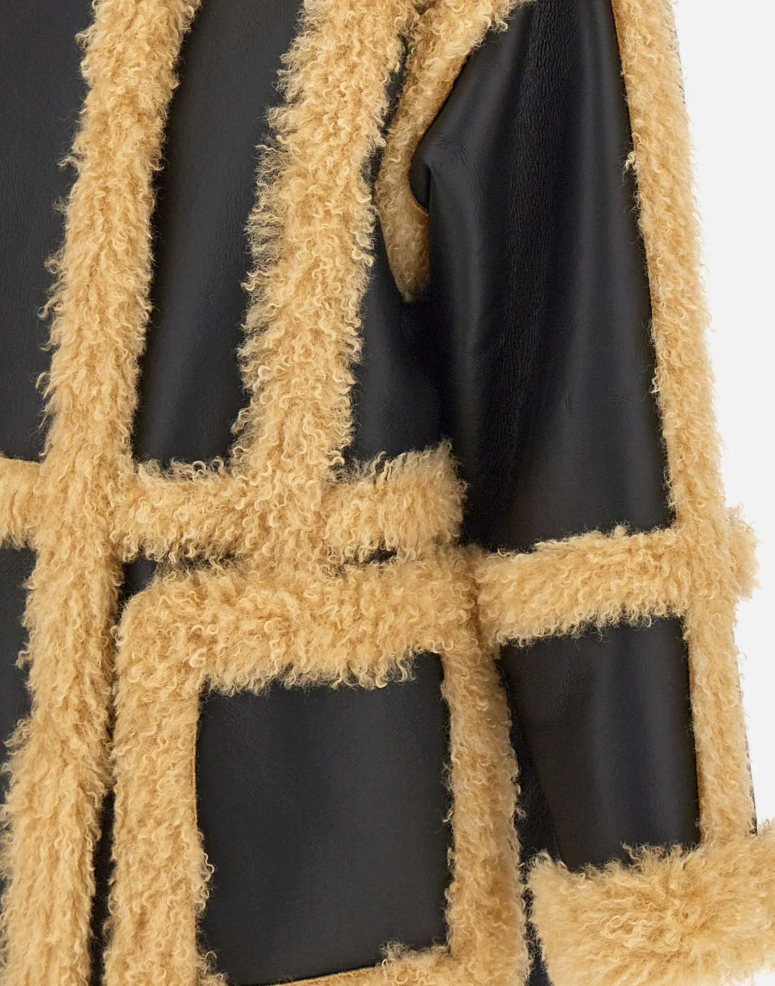 Hadlee Black Faux Shearling Coat