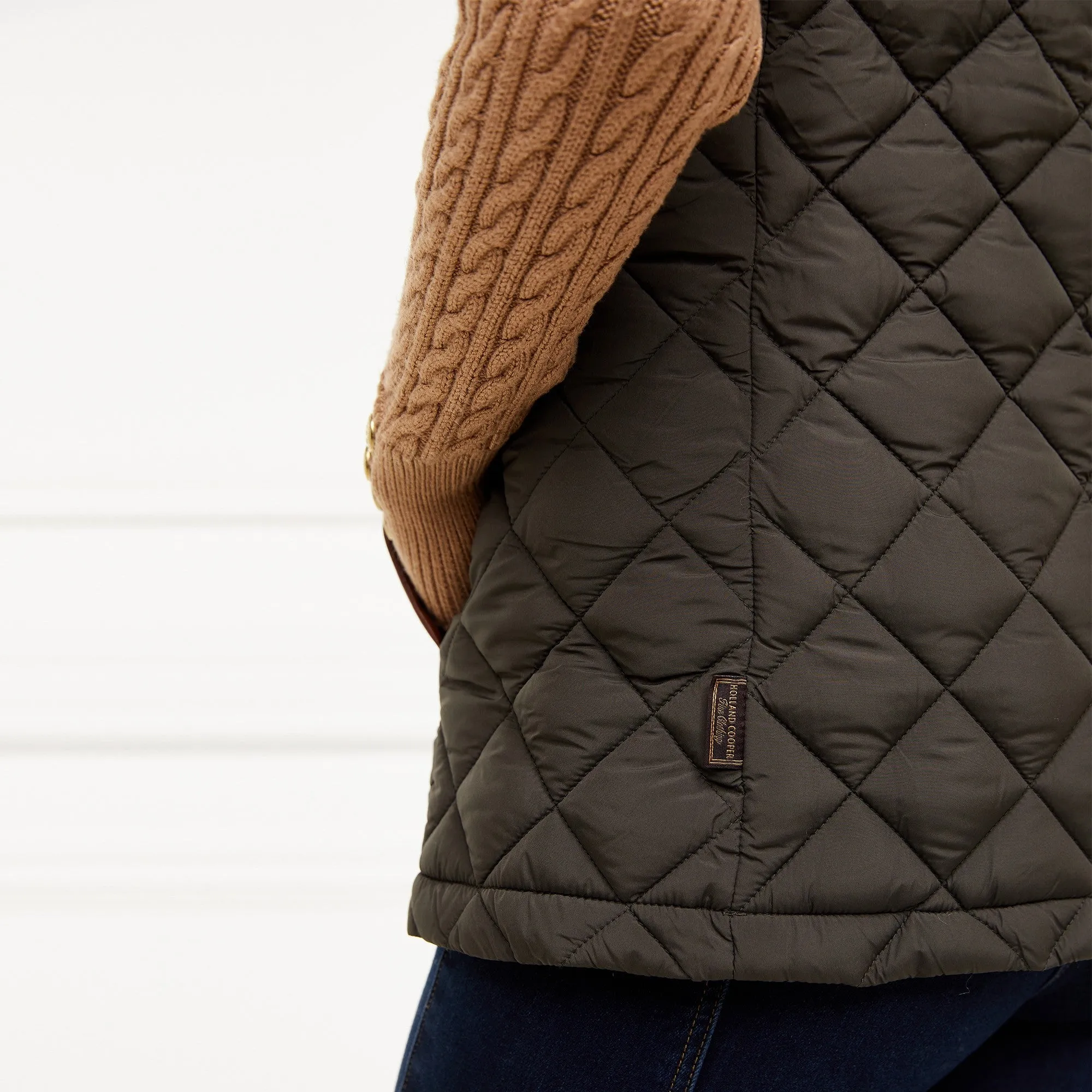 Holland Cooper Quilted Country Gilet - Khaki