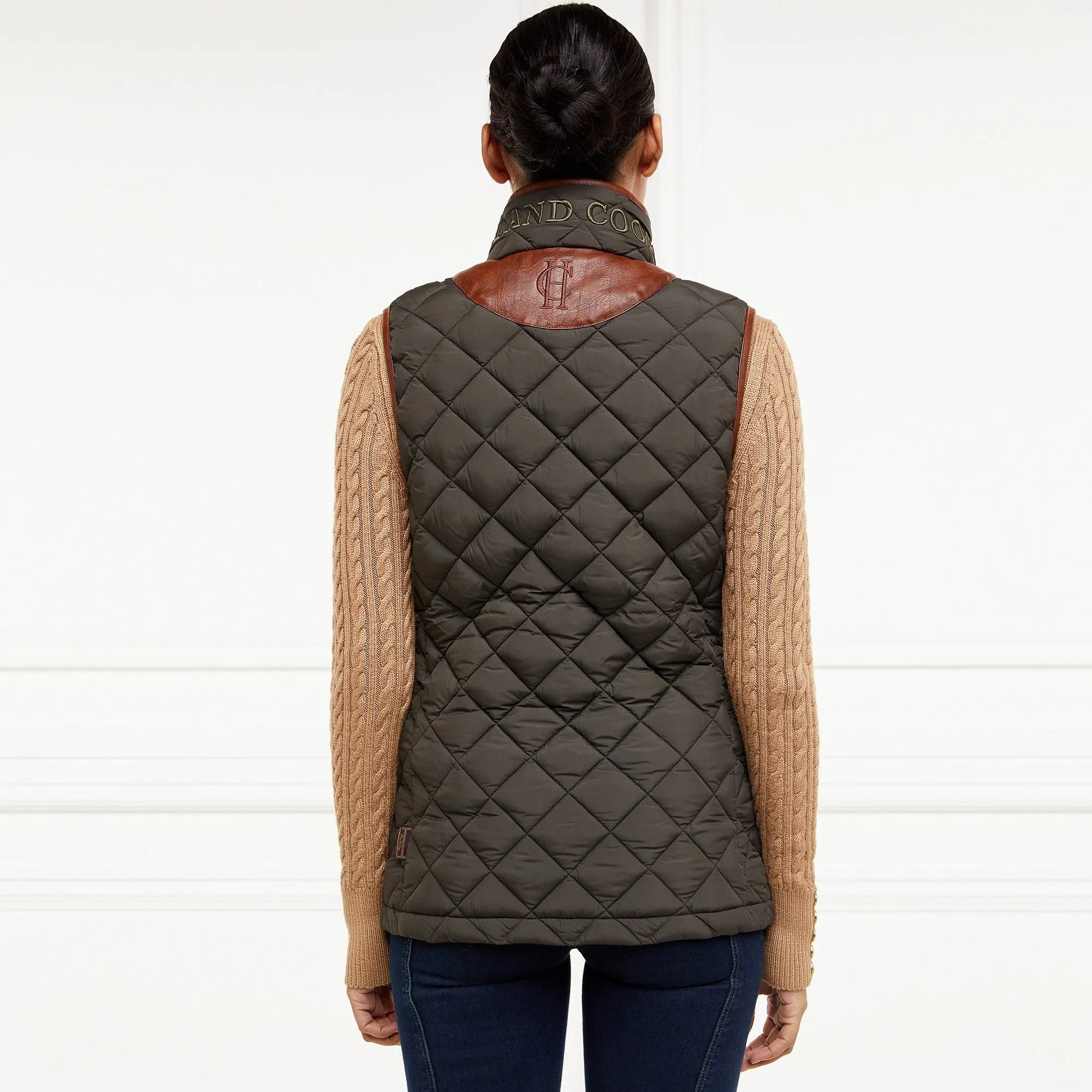 Holland Cooper Quilted Country Gilet - Khaki