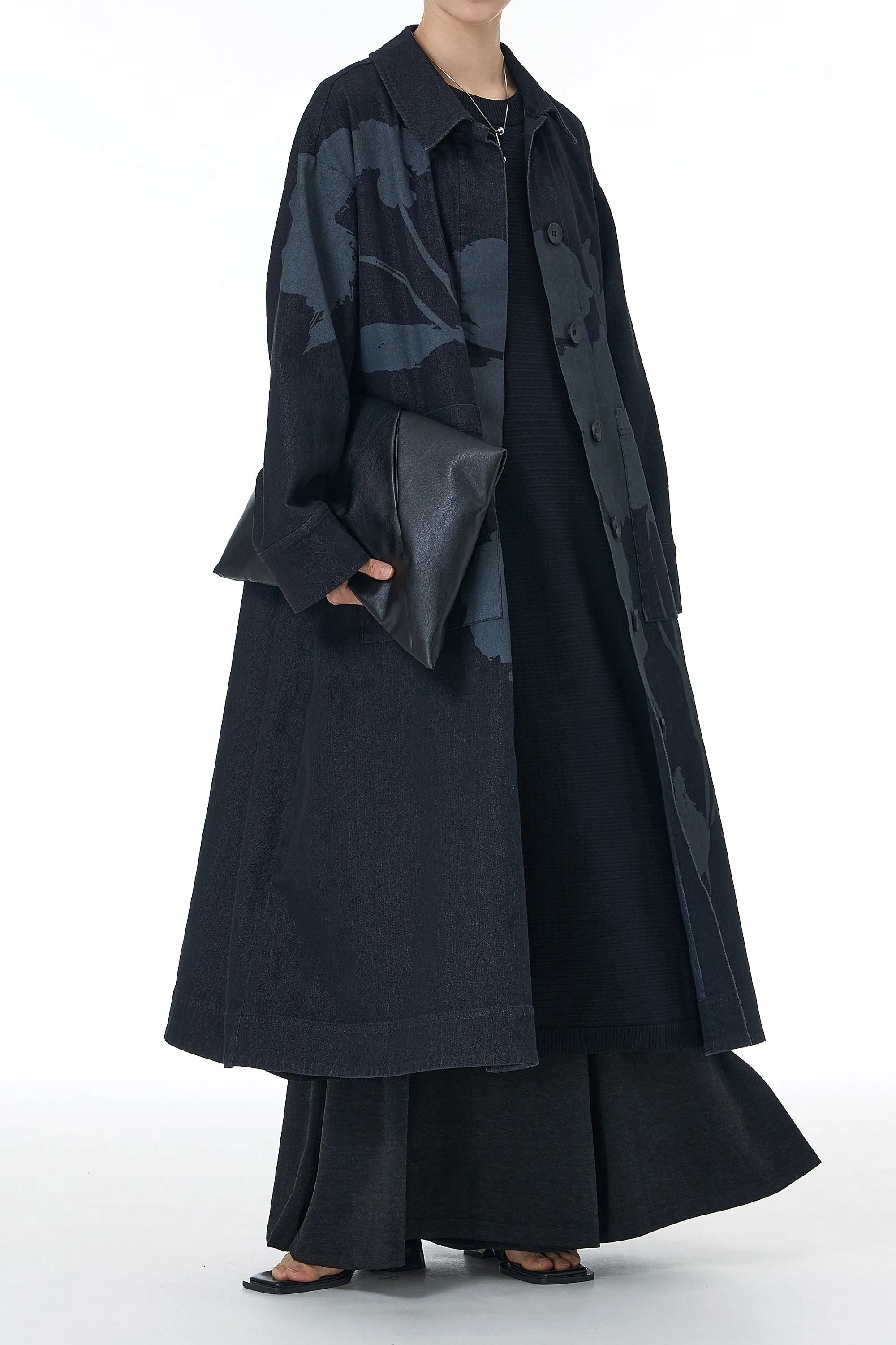 ﻿Ink & Ash Black Trench Coat