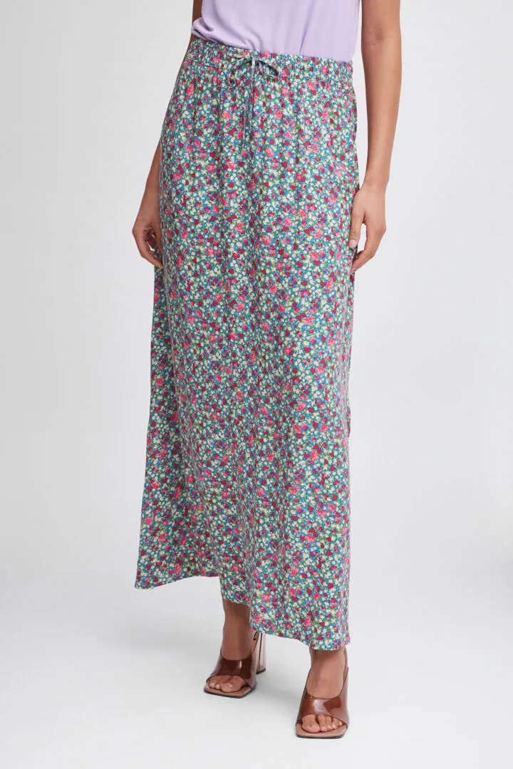 Joella Maxi Skirt - Palace Blue Ditsy Mix