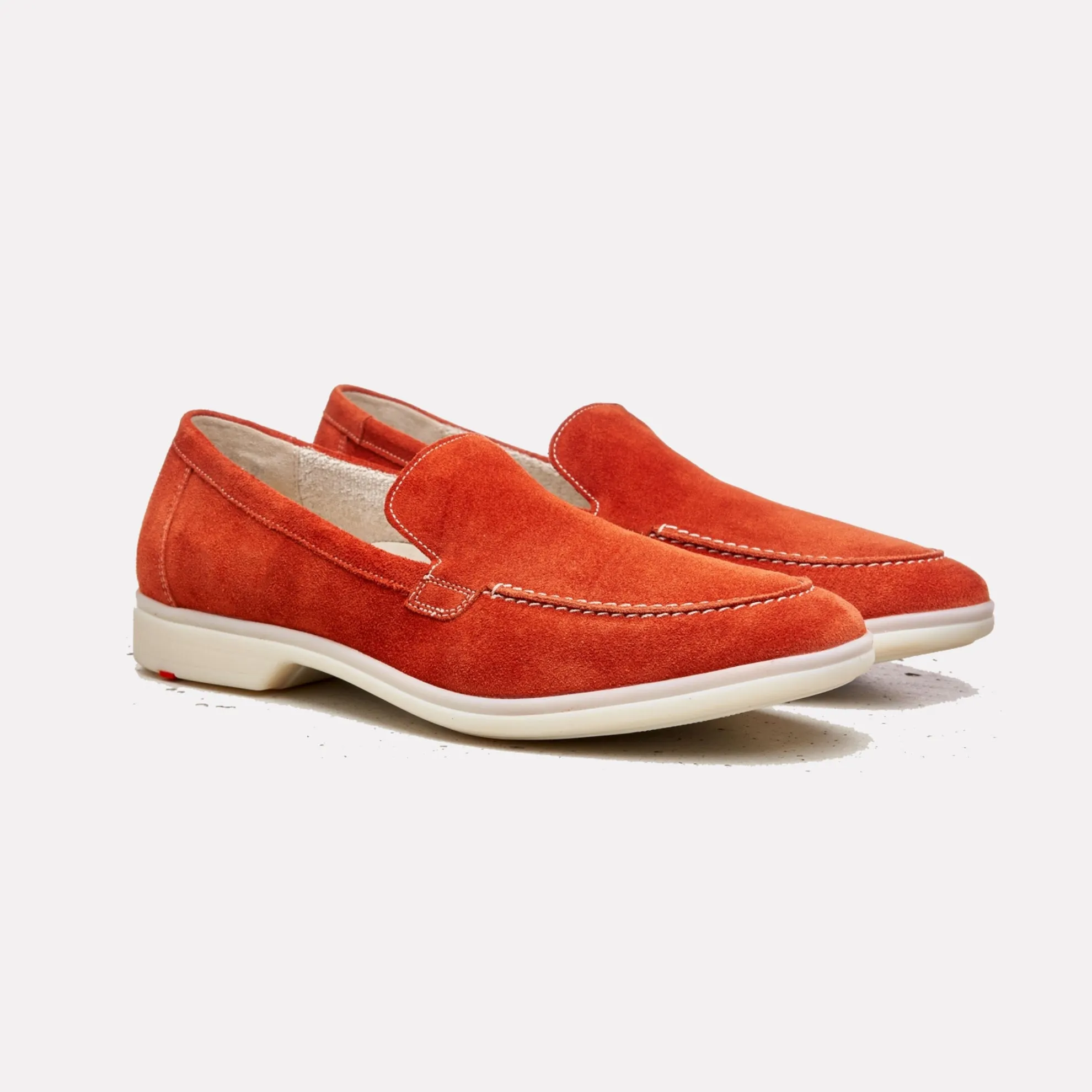 John Slip-on Loafer in Fine Suede / Orange