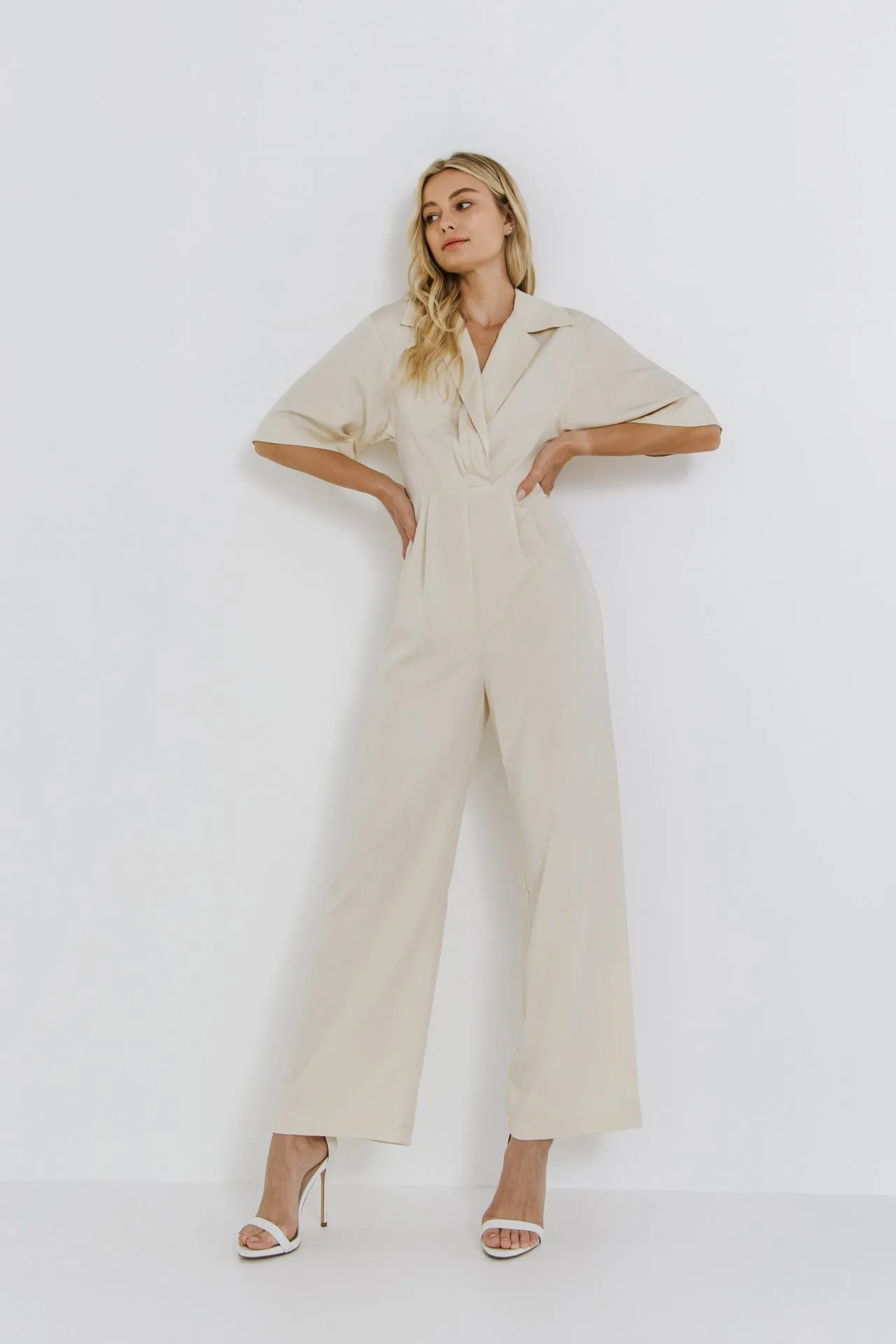 Jumpsuit with Pleated Detail