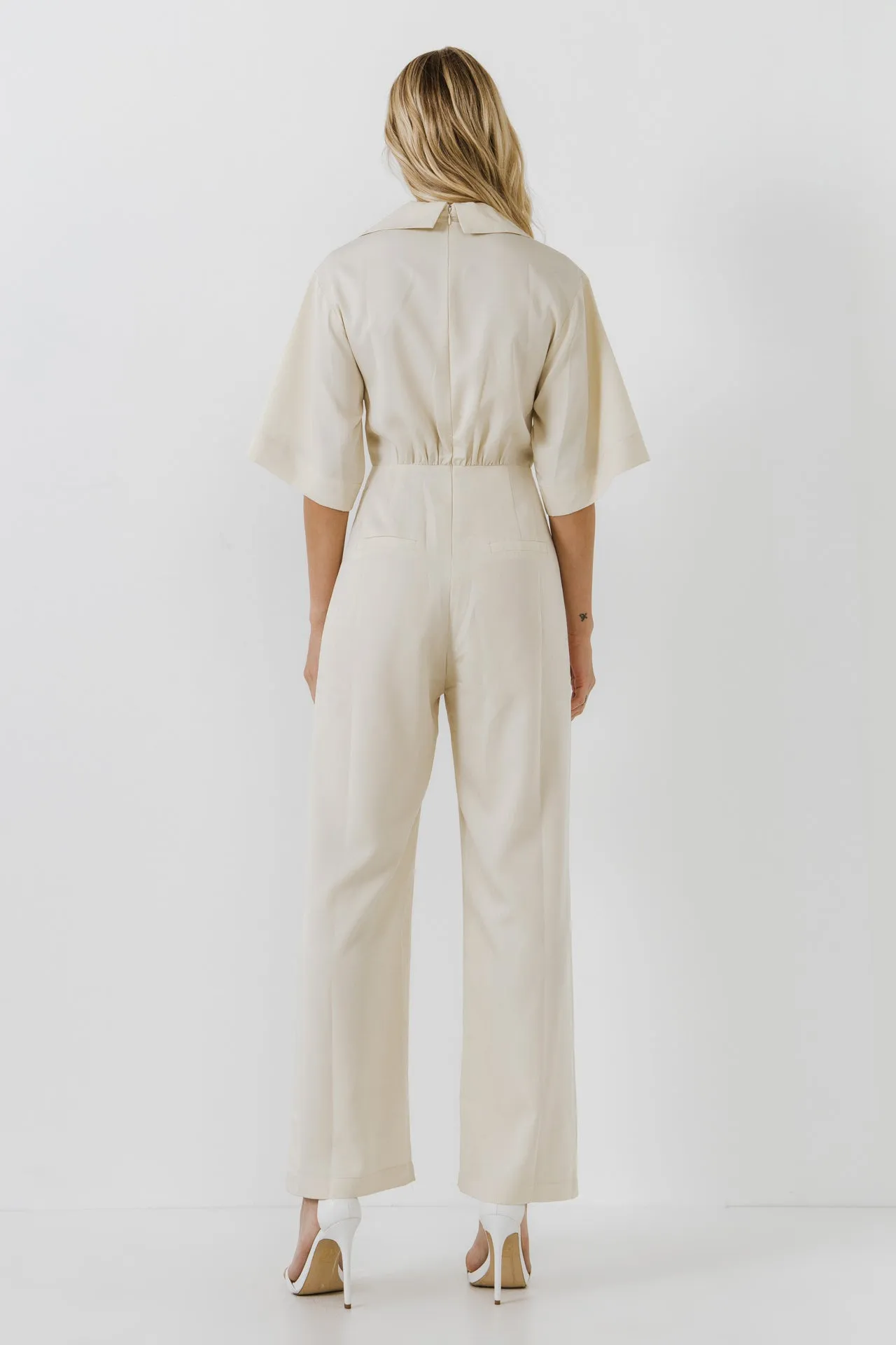 Jumpsuit with Pleated Detail