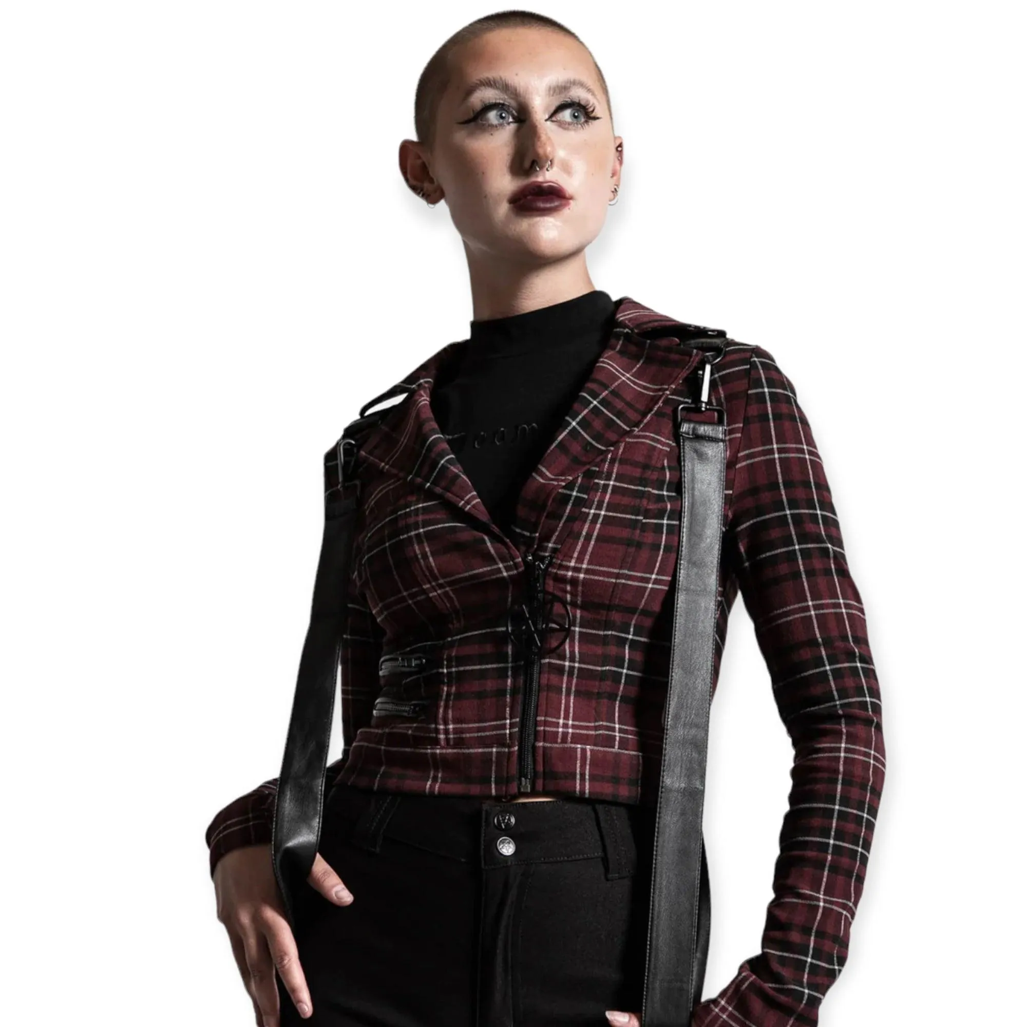 Killstar Freak Flag Red Cropped Jacket