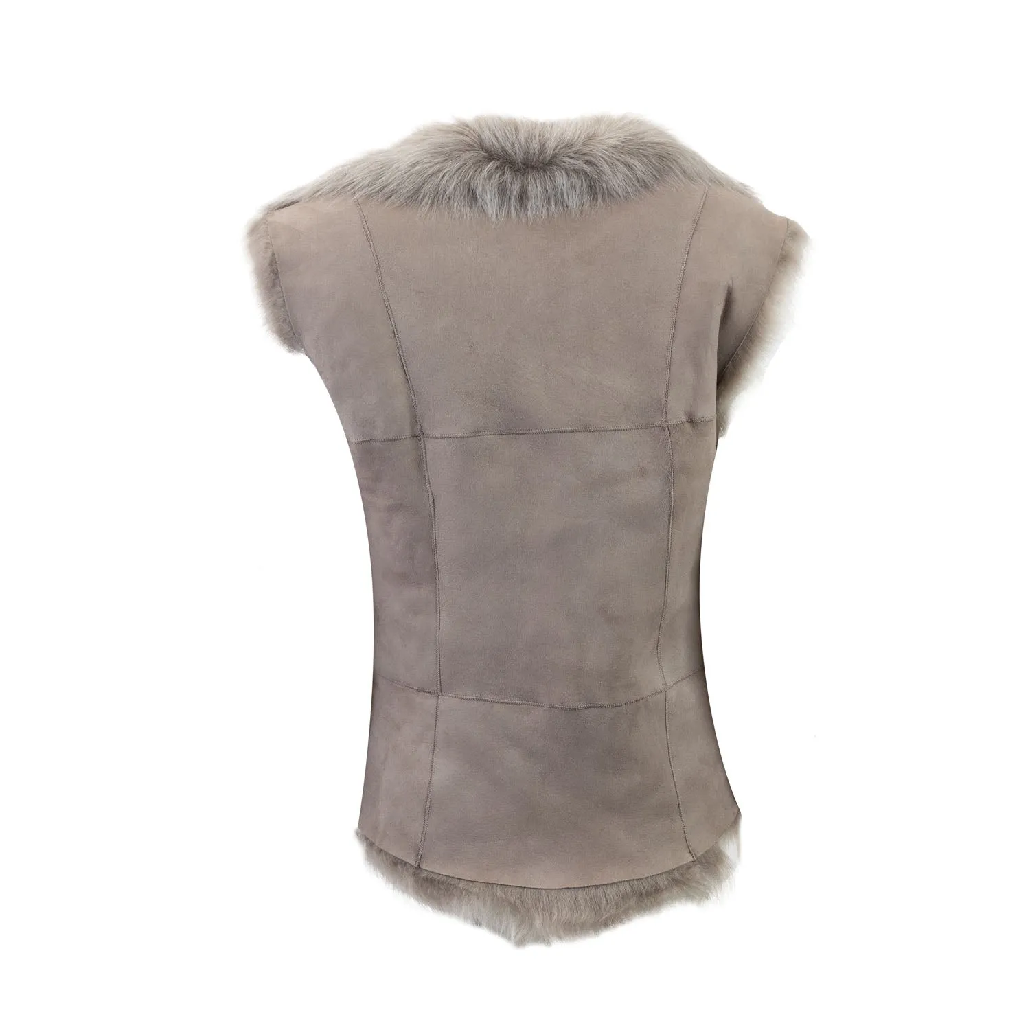 Ladies Toscano Sheepskin Gillet Topo