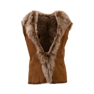 Ladies Toscano Sheepskin Gillet Whiskey/Brissa