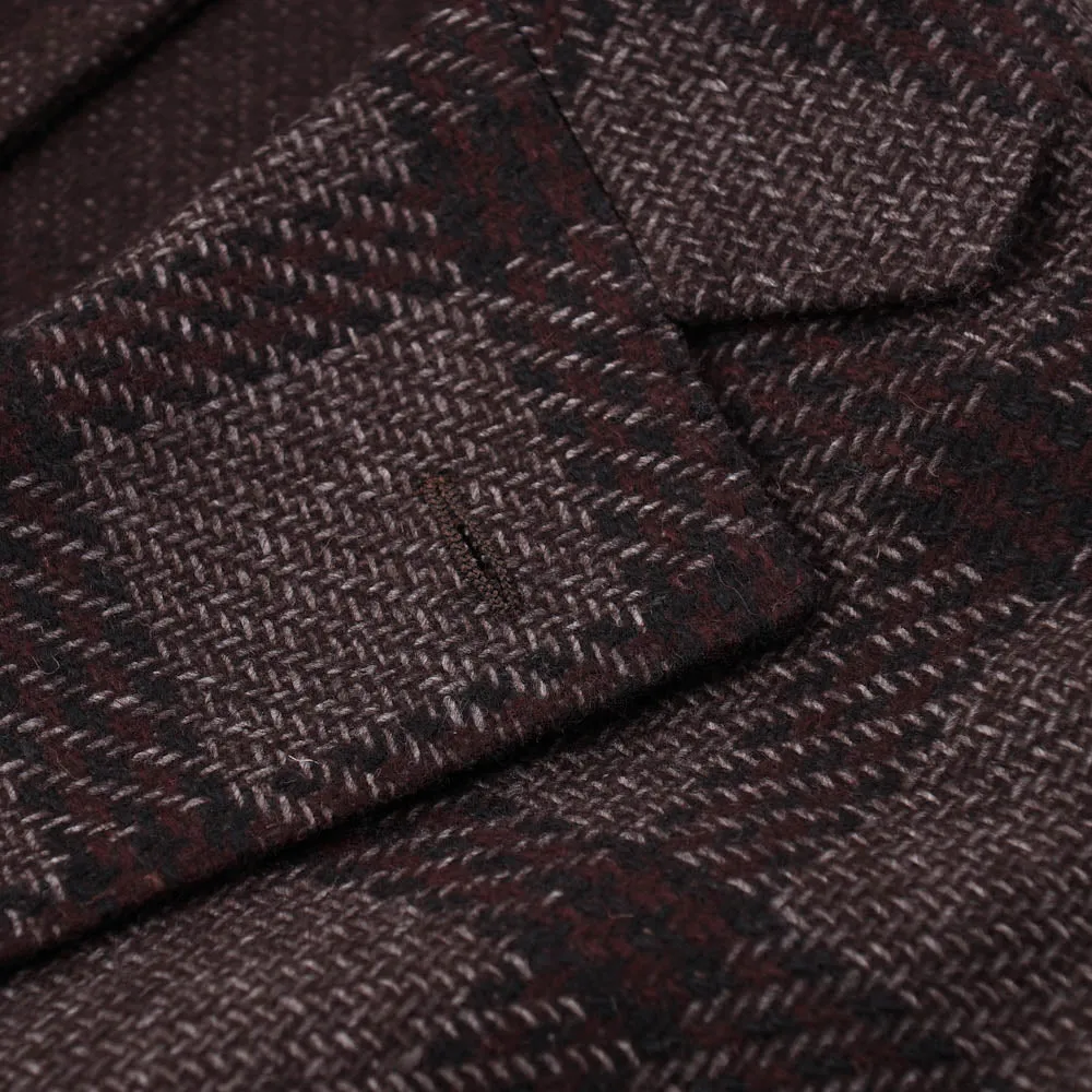 L.B.M. 1911 Brown-Burgundy Check Sport Coat