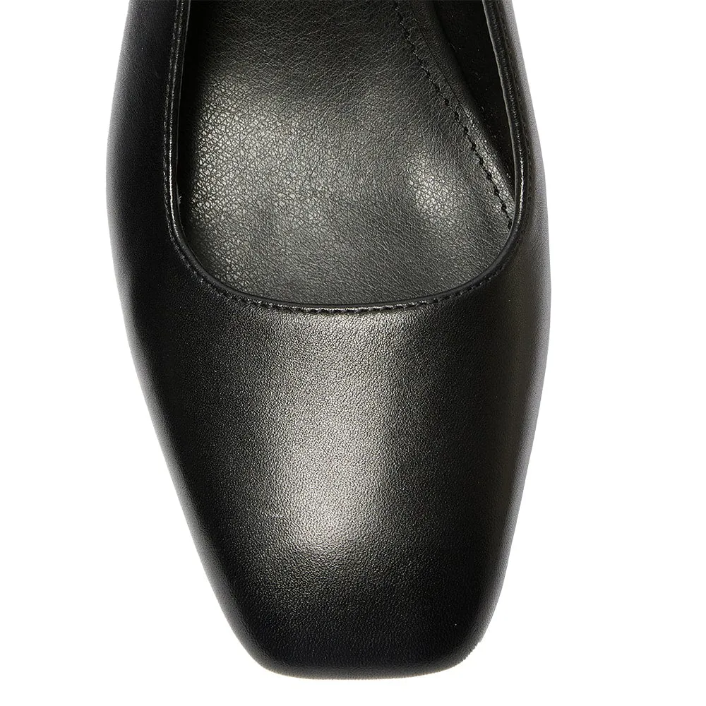 Lenora Heel in Black Leather