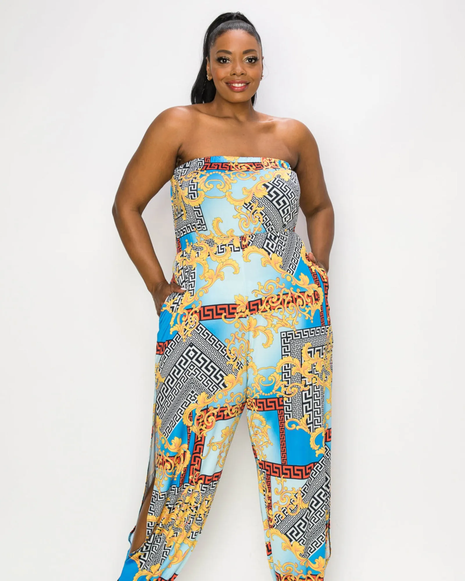 Lillian Sleeveless Jumpsuit | Blue Royalty