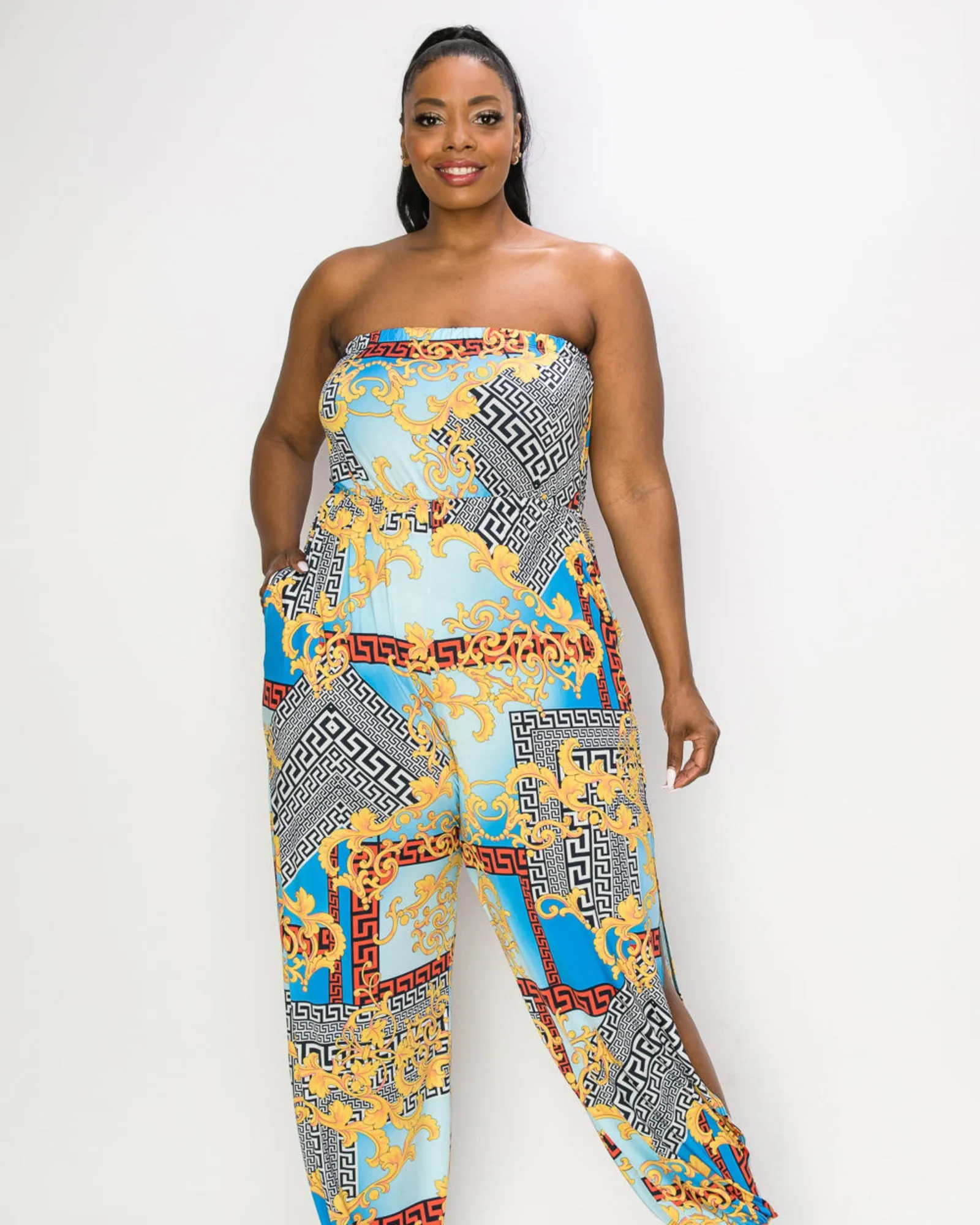 Lillian Sleeveless Jumpsuit | Blue Royalty