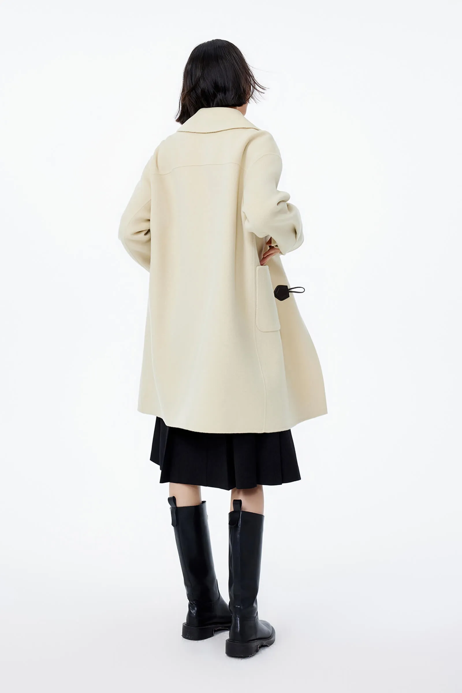 LILY Full Wool College-Style Long Coat